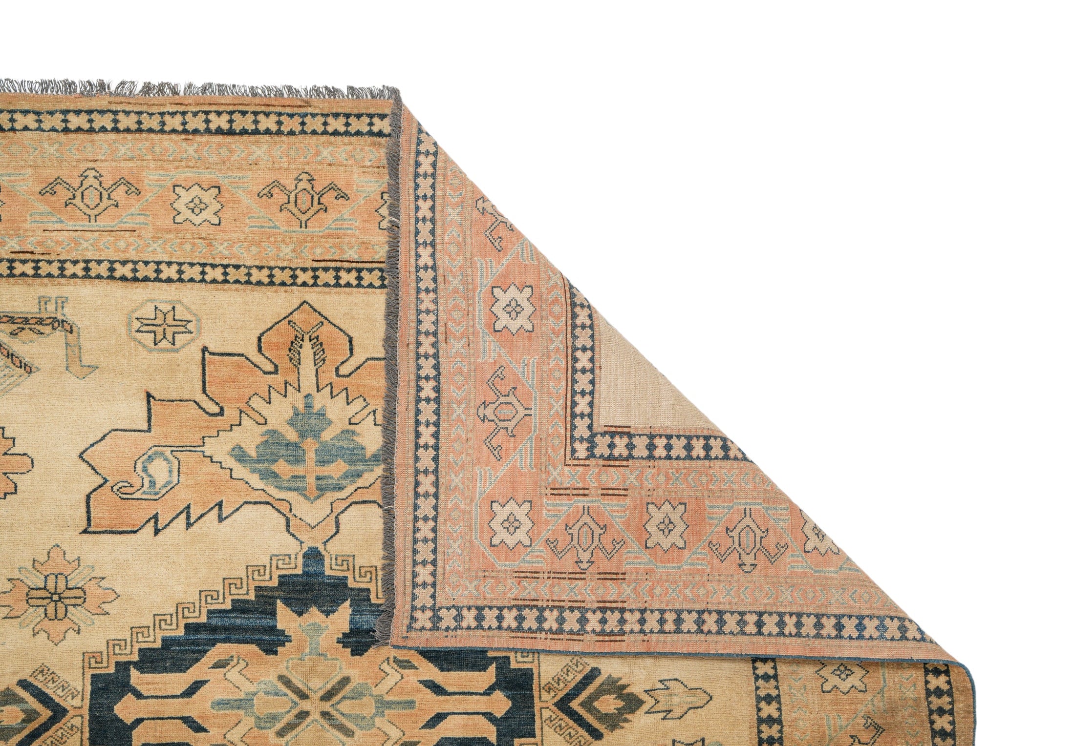 Vintage Afghan Kazak Rug 10'10" x 7'6"