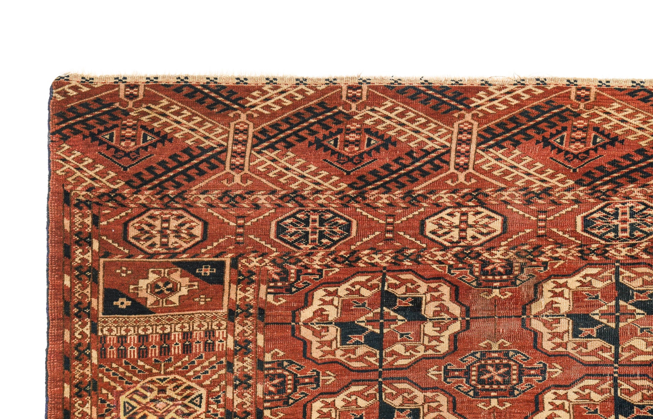 Antique Turkmen Bokhara Rug 10'6" x 7'7"