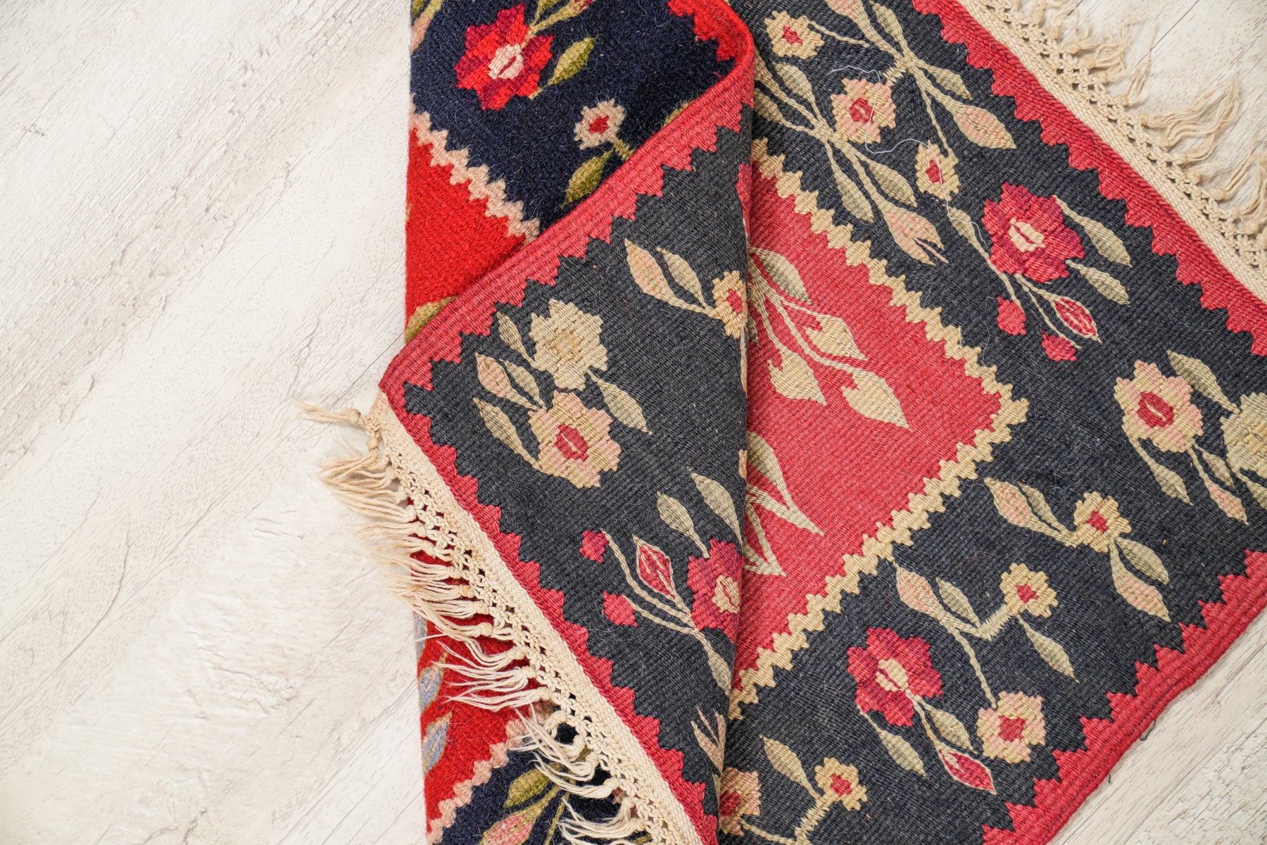 Antique Balkans Sarkoy Kilims 1'9" x 1'9" Each