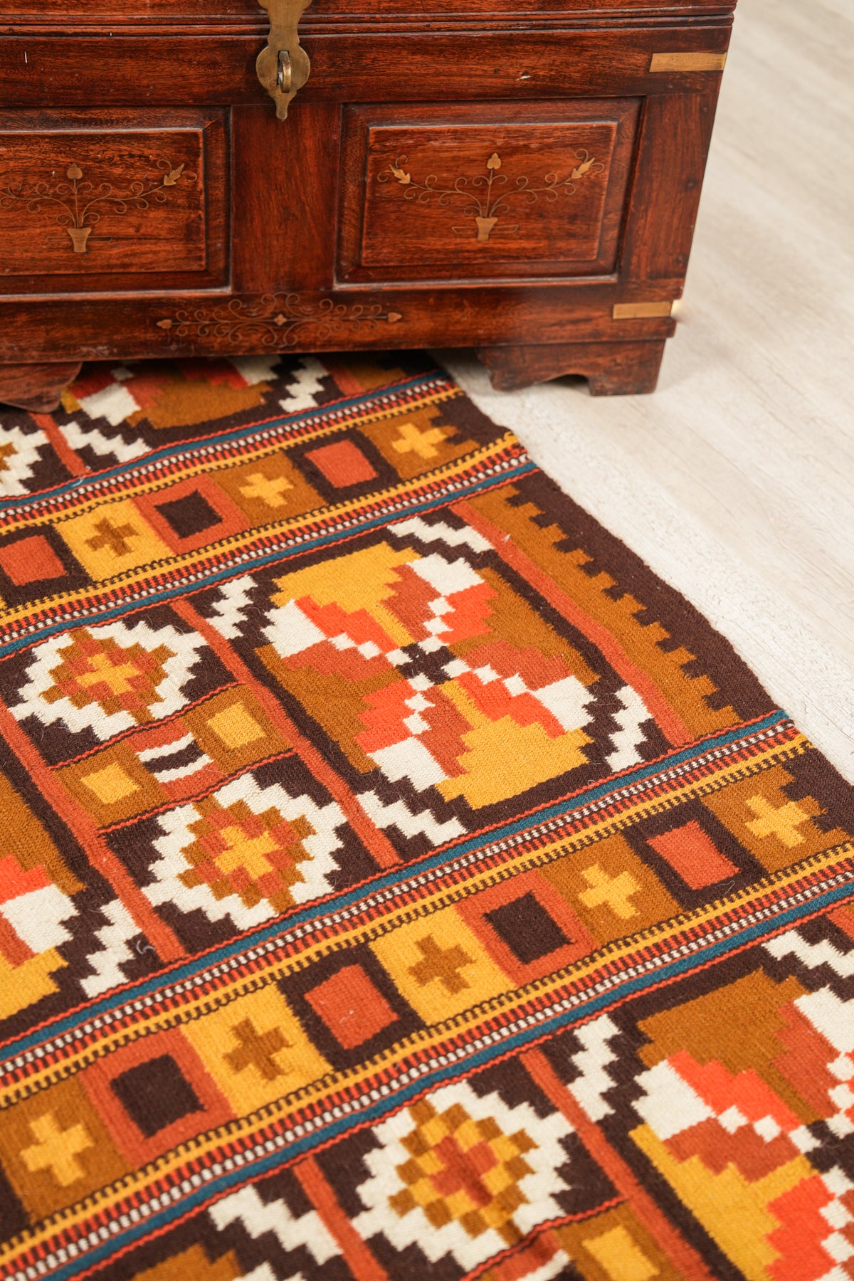 Vintage Scandinavian Textile 5'5" x 2'6"