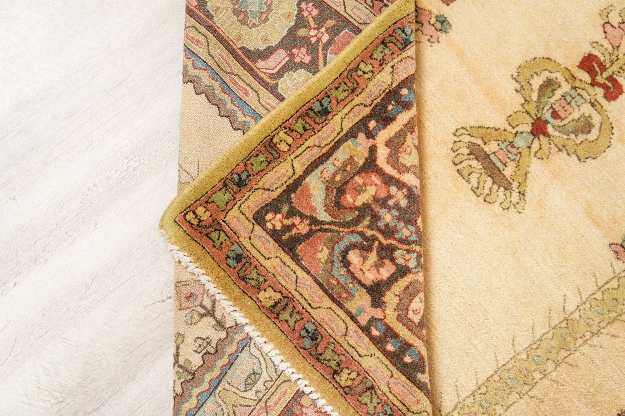 Vintage German Loom Hook Prayer Rug 6' x 4'3"