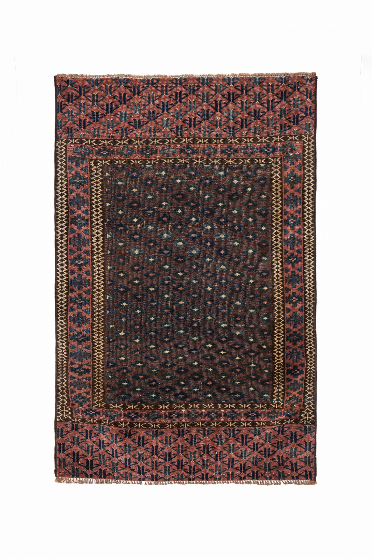 Antique Turkmen Yomud Rug 4' x 2'8"