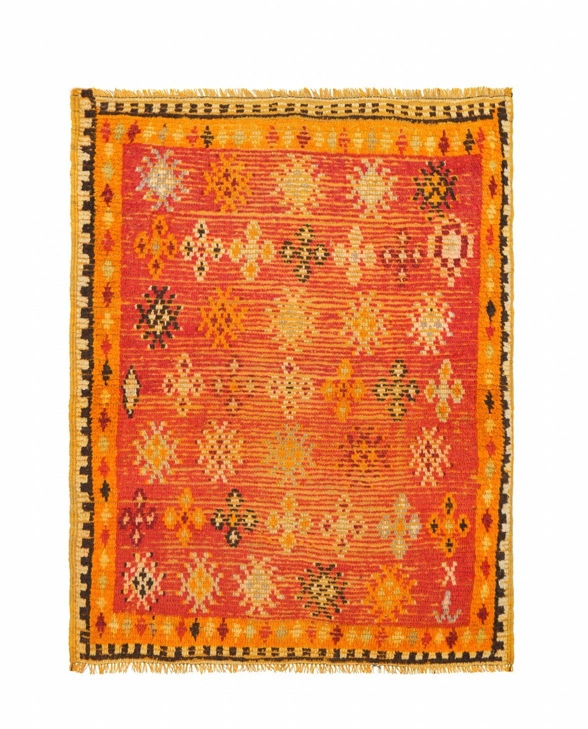 Vintage Moroccan Rug 4'4" x 3'5"