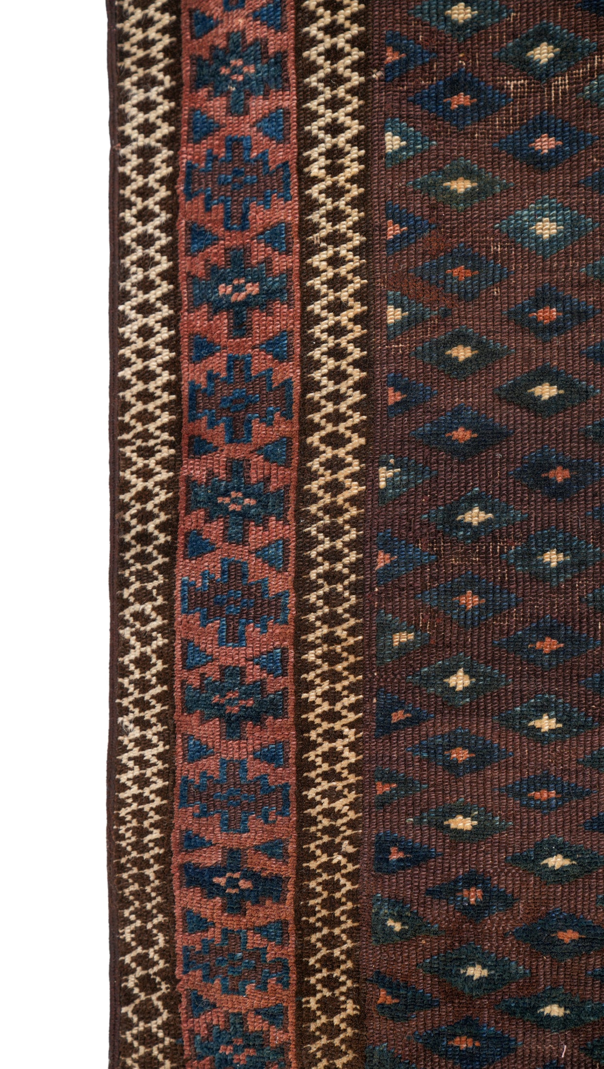 Antique Turkmen Yomud Rug 4' x 2'8"