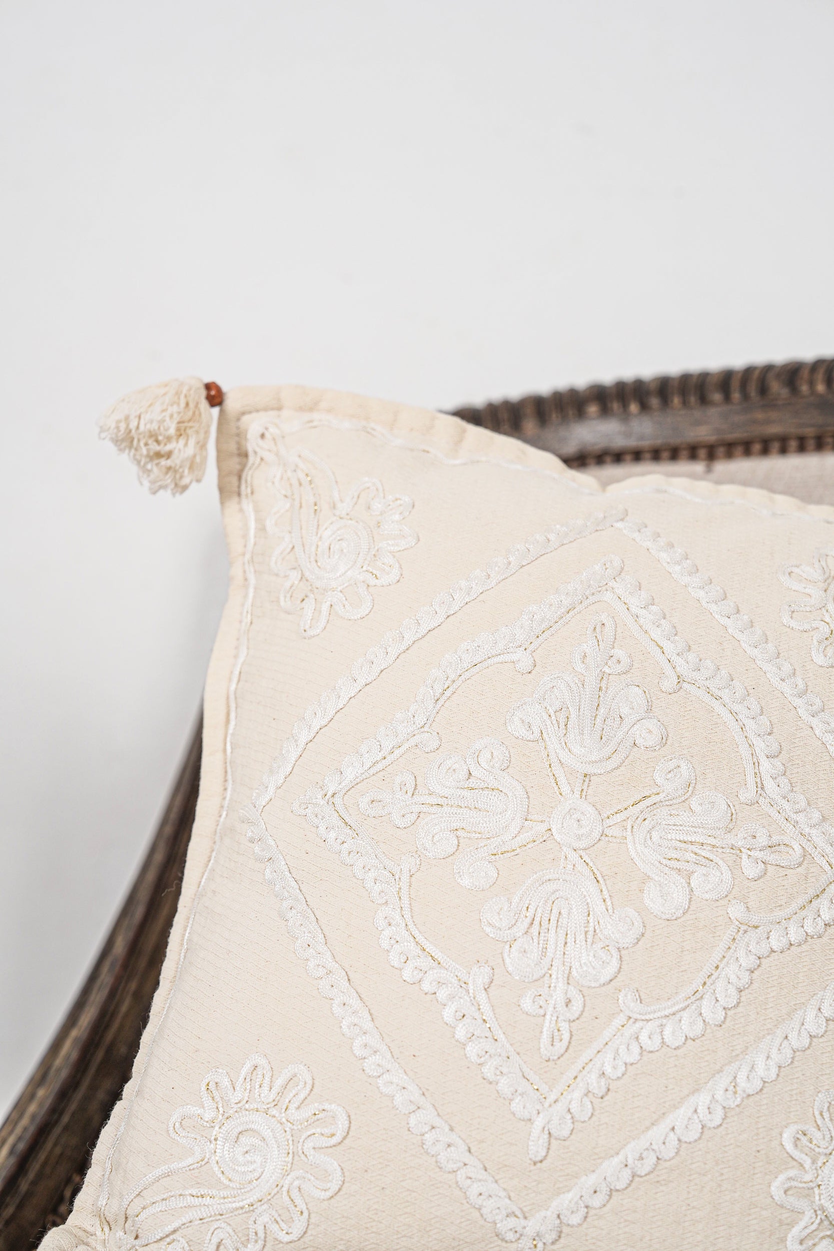 Vintage Embroidered Cushion 1'4" x 1'3"