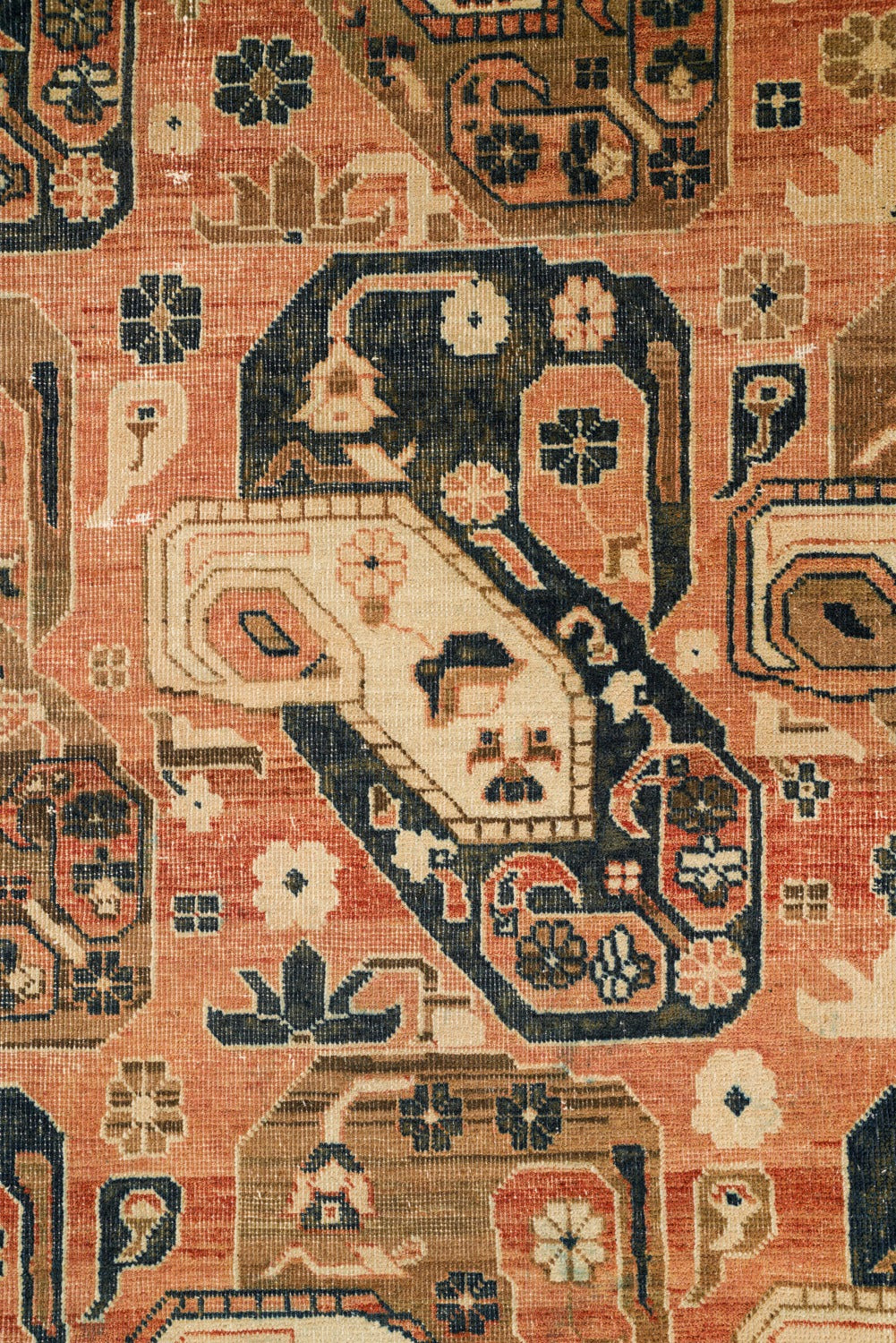 Modern Afghan Boteh Rug 10'10" x 9'2"