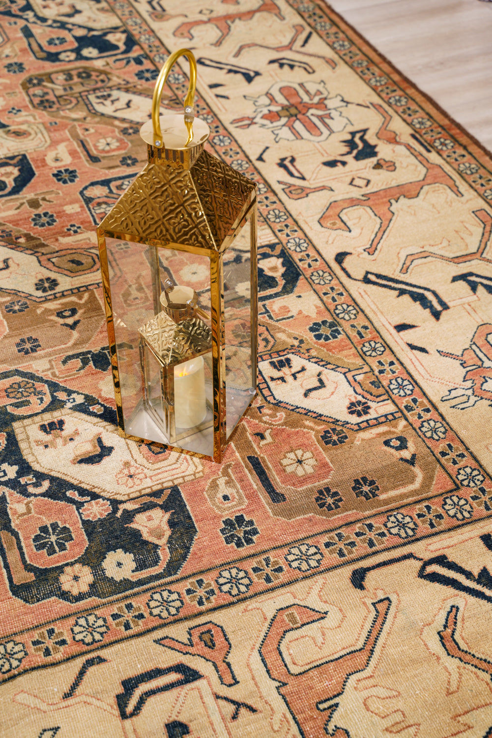 Modern Afghan Boteh Rug 10'10" x 9'2"