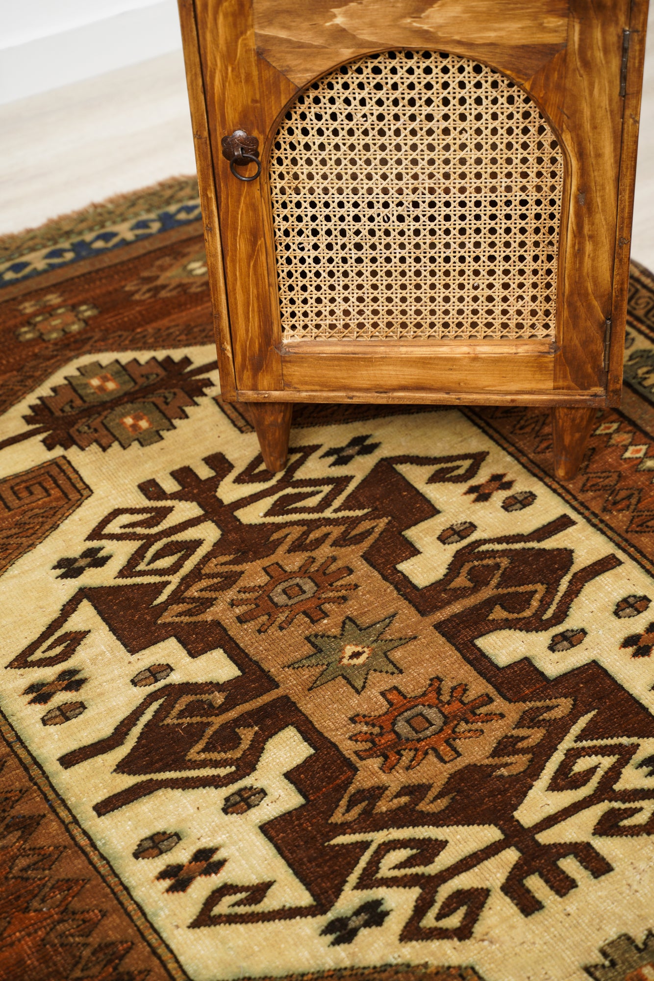 Vintage Turkoman Sewan Kazak Rug 6'2" x 4'7"