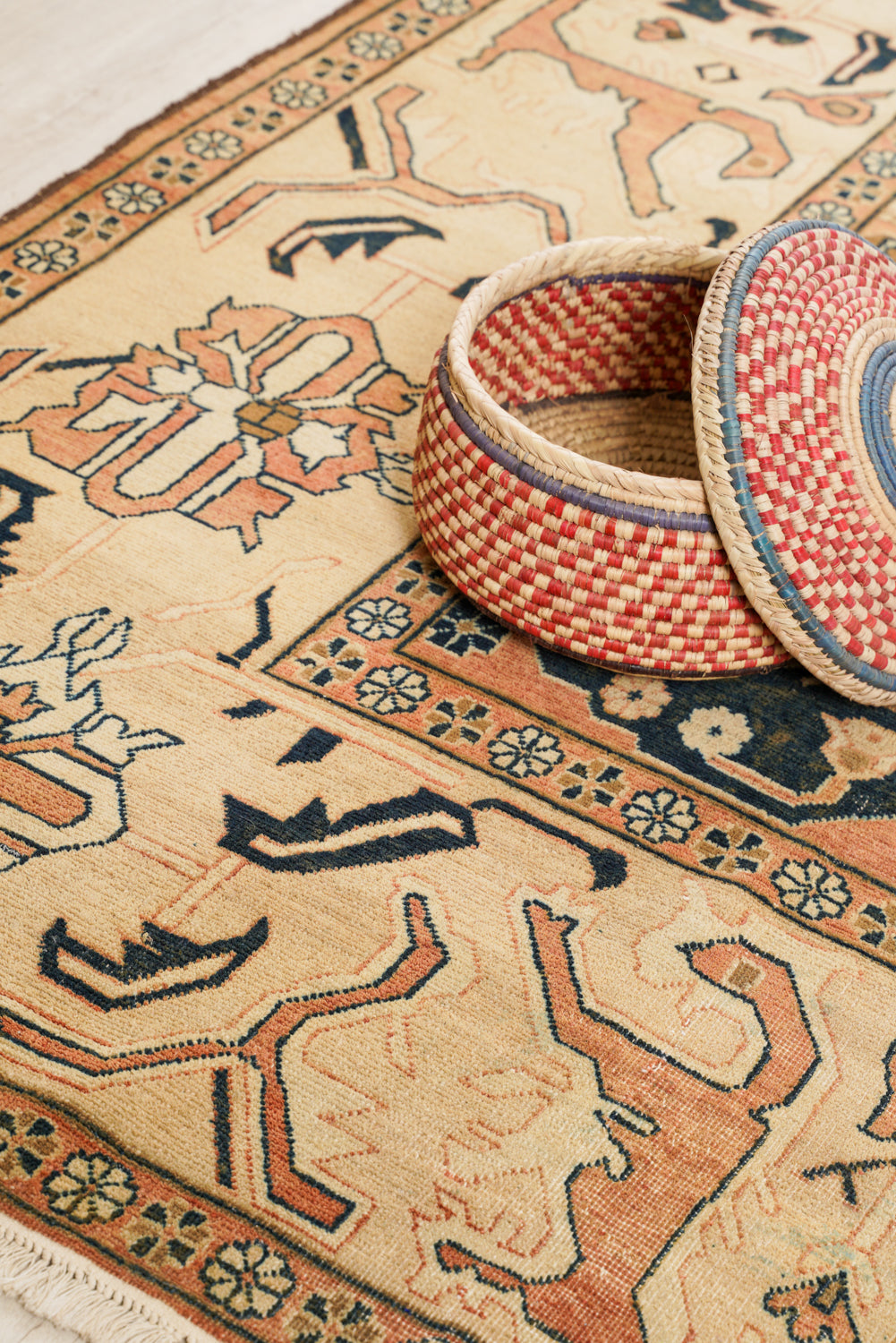 Modern Afghan Boteh Rug 10'10" x 9'2"