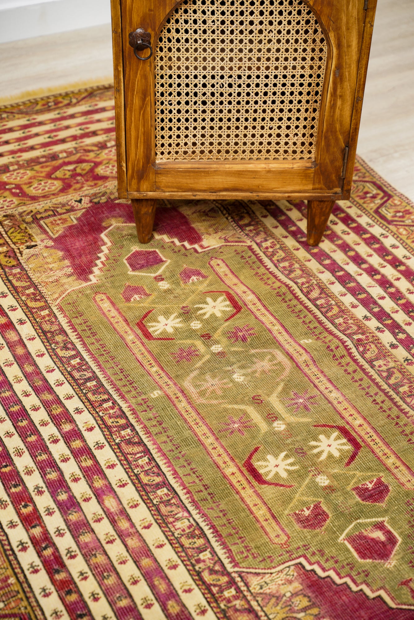 Antique Anatolian Ghiordes Rug 6'6" x 3'9"