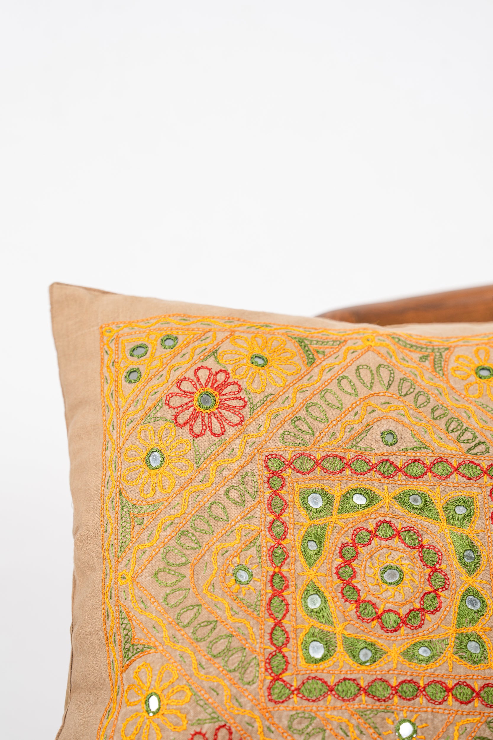 Vintage Embroidered Cushion 1'4" X 1'4"