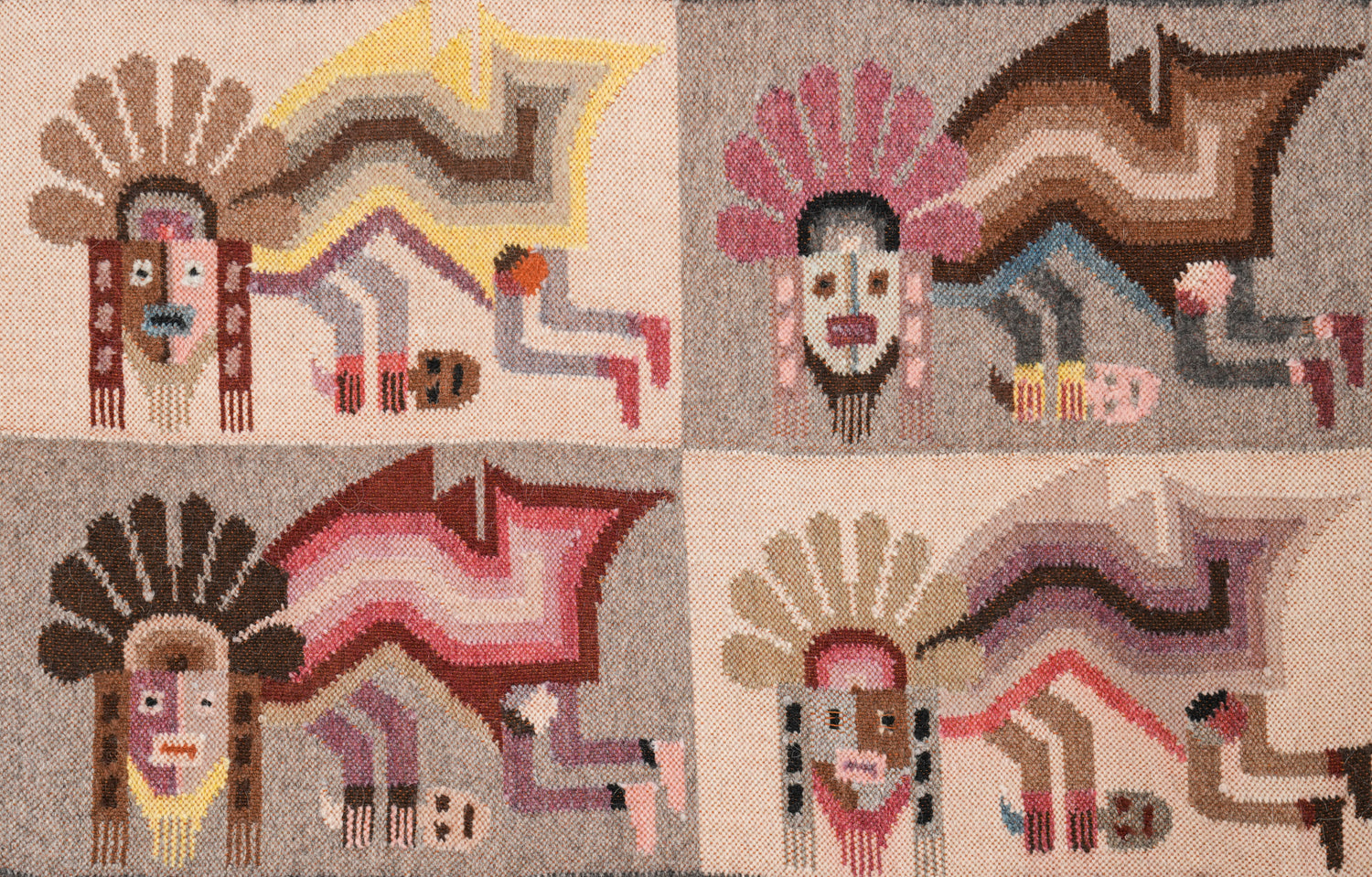 Vintage Peruvian Kilim 4'5" x 3'7"