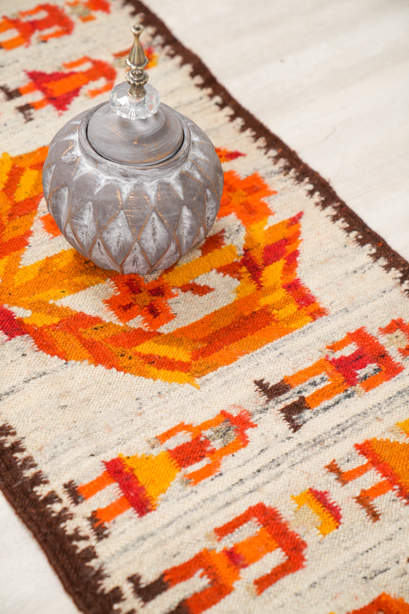 Vintage Polish folk Tapestry 4'3" x 1'2"