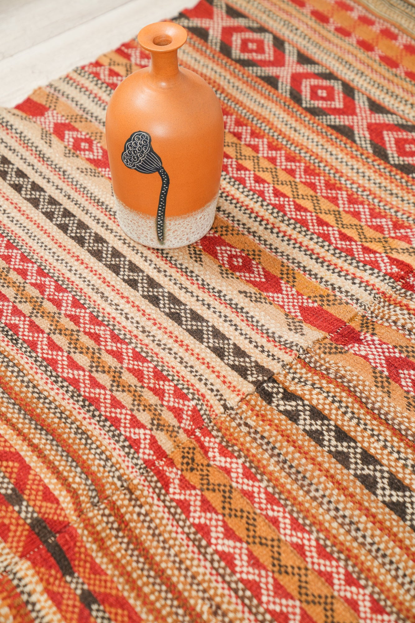 Antique Danish Dansk Brogd Coverlet textile 4'10" x 4'2"