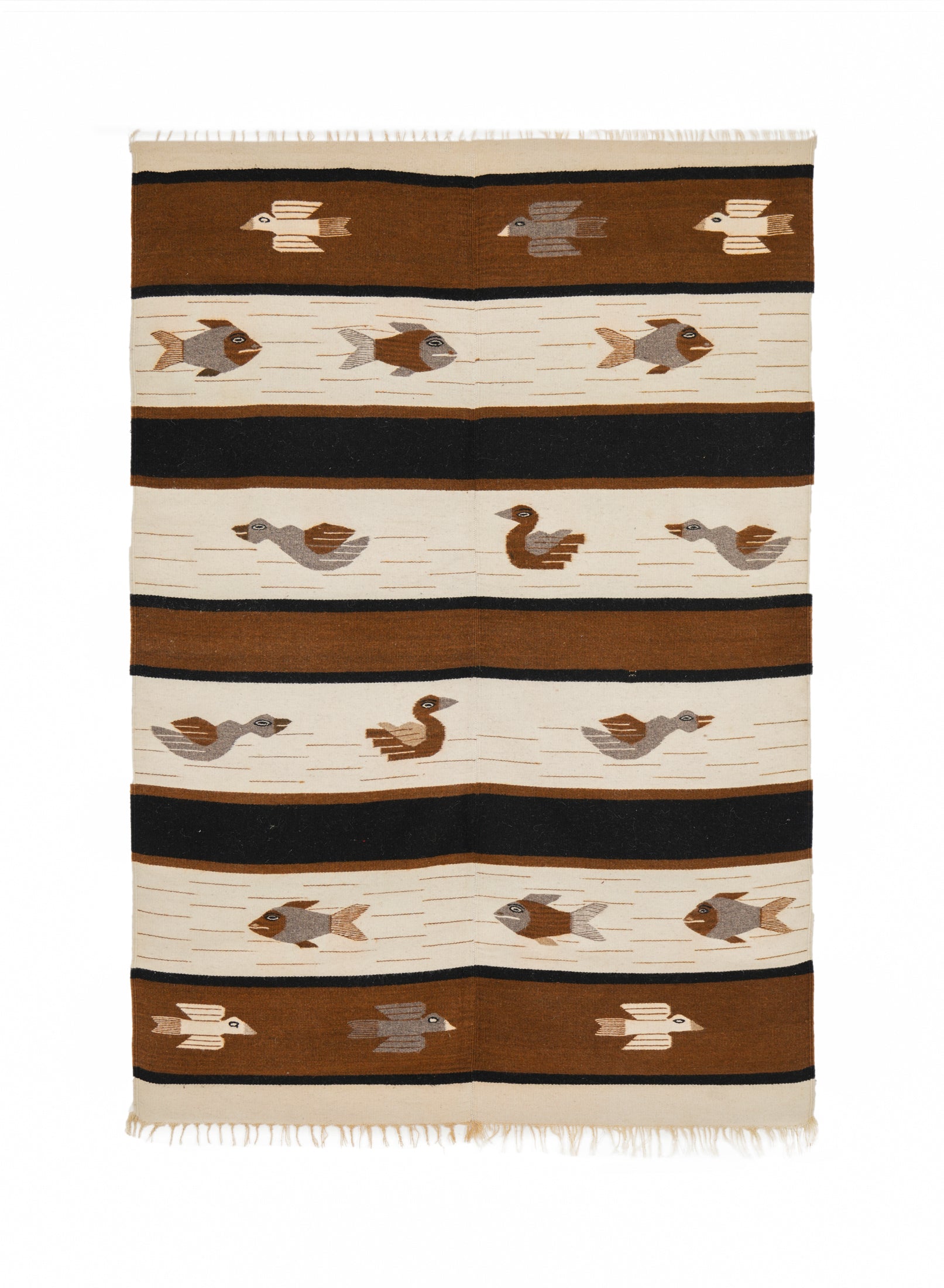 Vintage Mexican Natural Kilim 6'2" x 4'4"