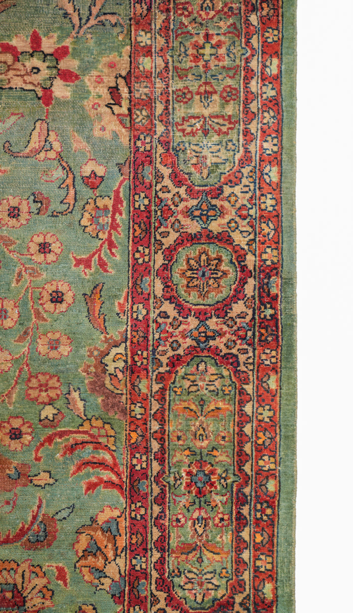 Antique Indian Agra Hallway Rug 20'9" x 3'6"