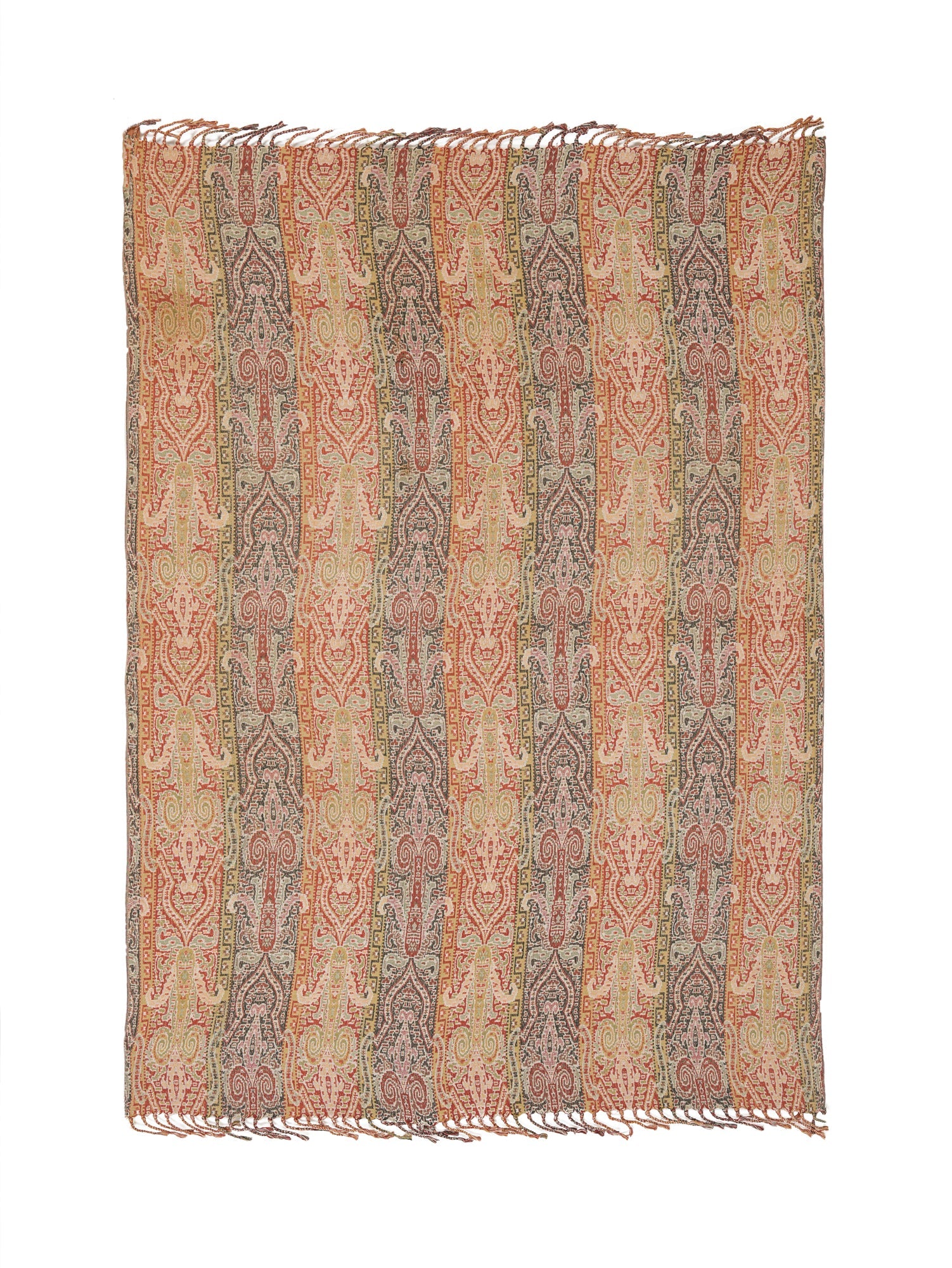 Vintage Dutch Paisley Loom Shawl 6.4 x 4.6 ft – Wool