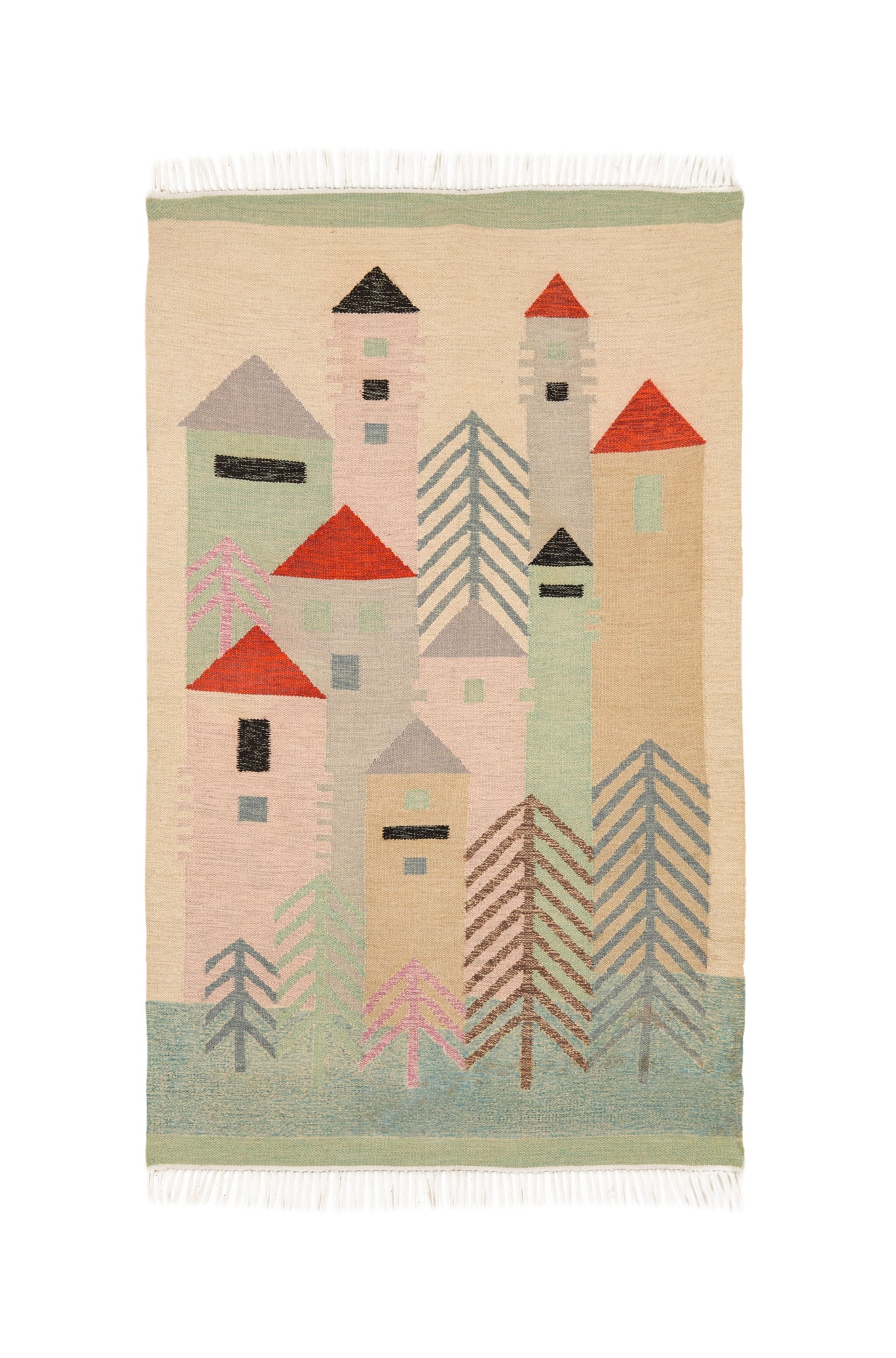Vintage Scandinavian Rolakan Kilim Rug 5.9 x 3.6 ft – 1960s Wool