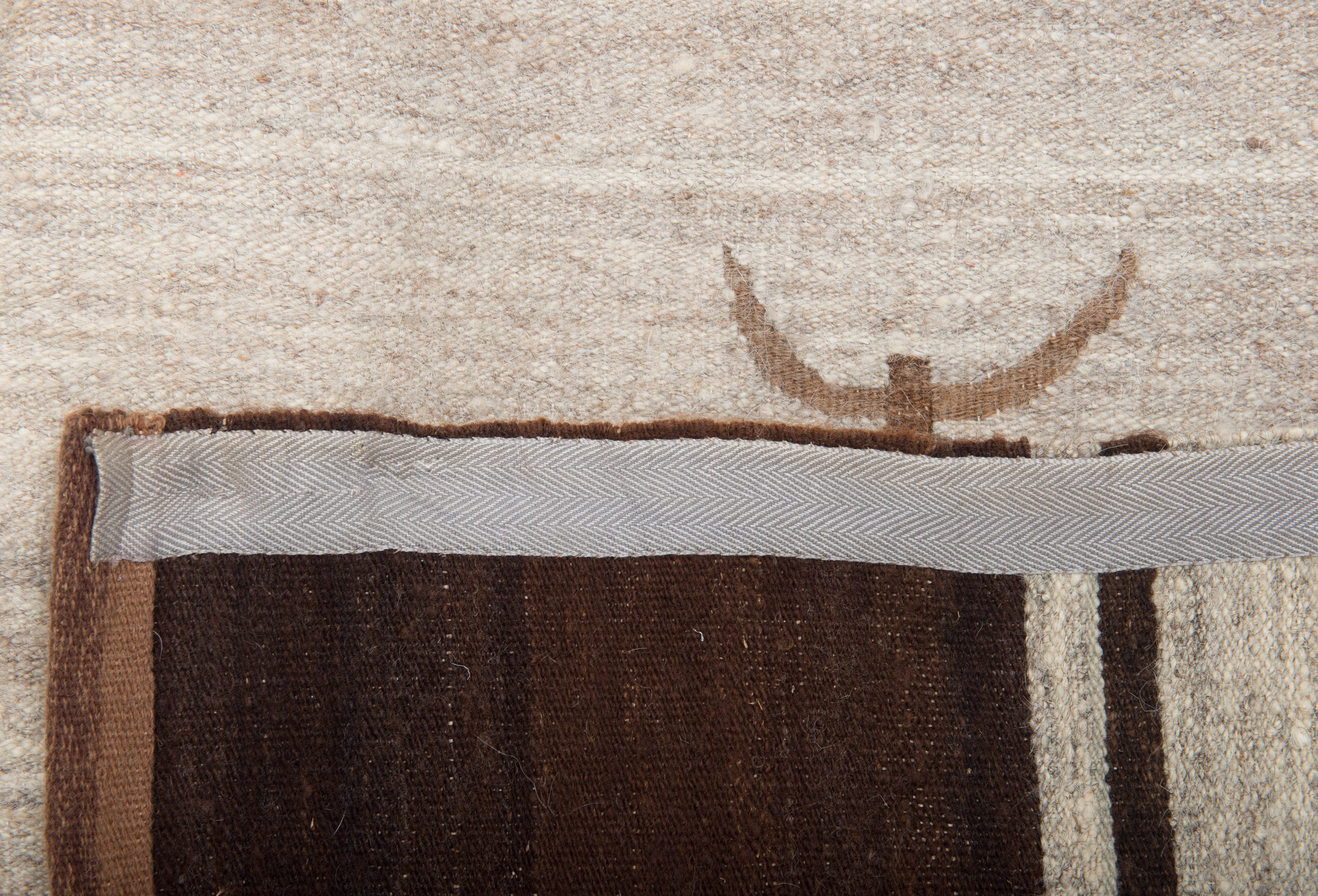 Vintage Scandinavian Tapestry kilim 6'4" x 2'
