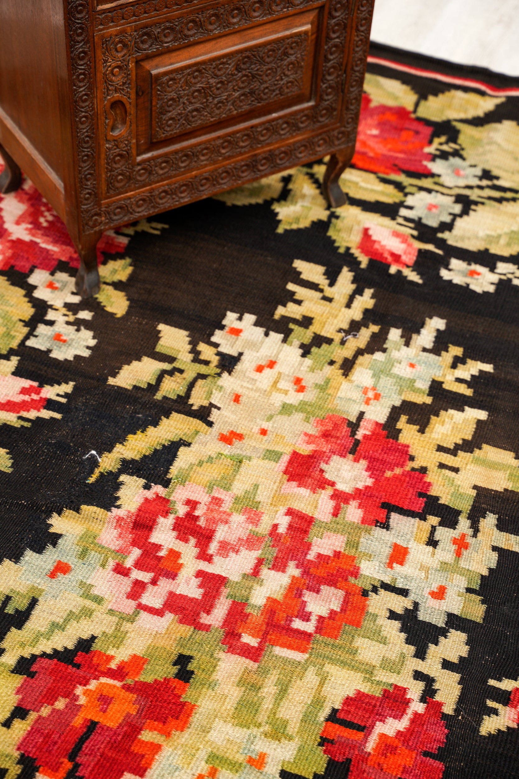 Antique Romanian Bessarabian Kilim 6'9" x 5'7"