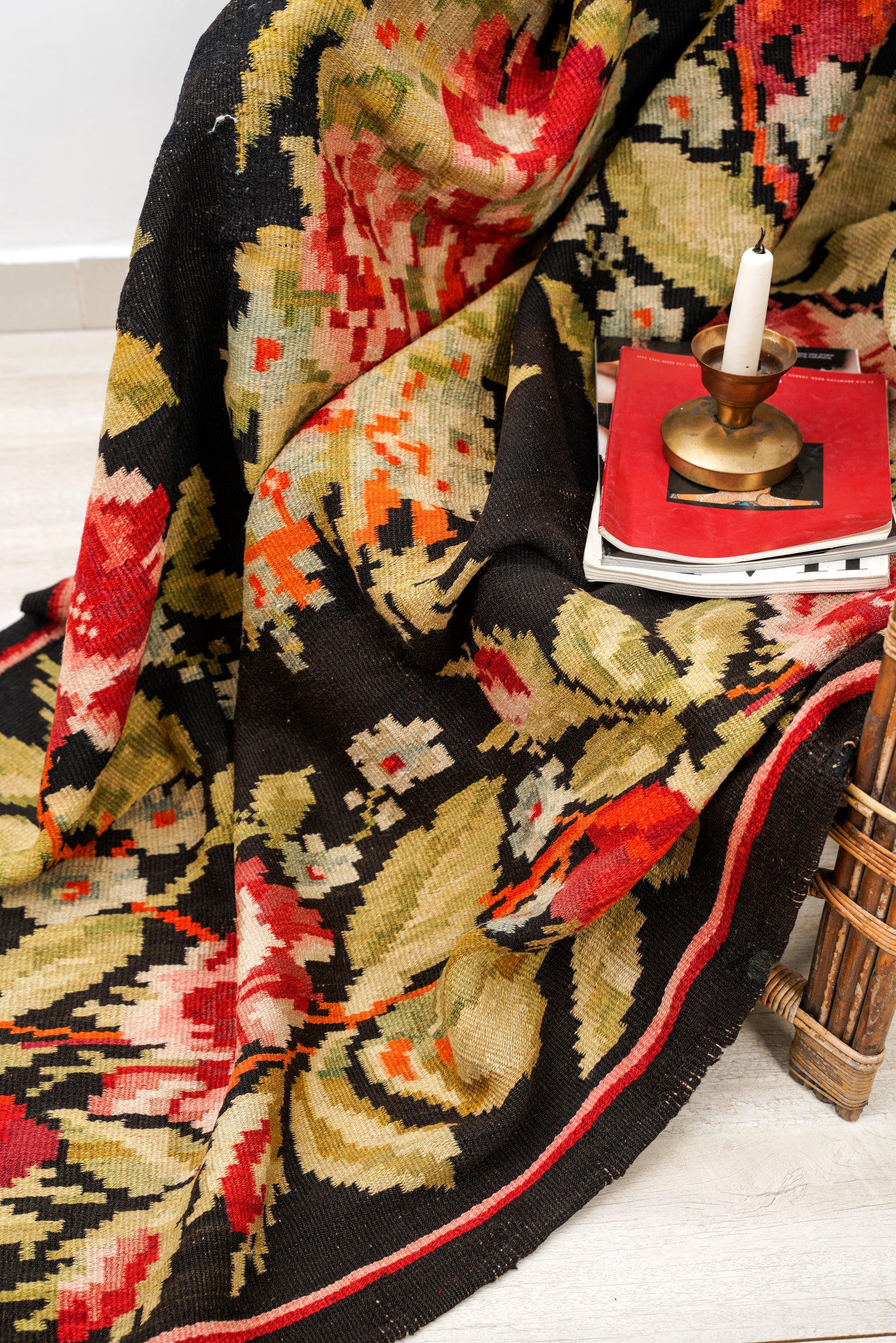 Antique Romanian Bessarabian Kilim 6'9" x 5'7"