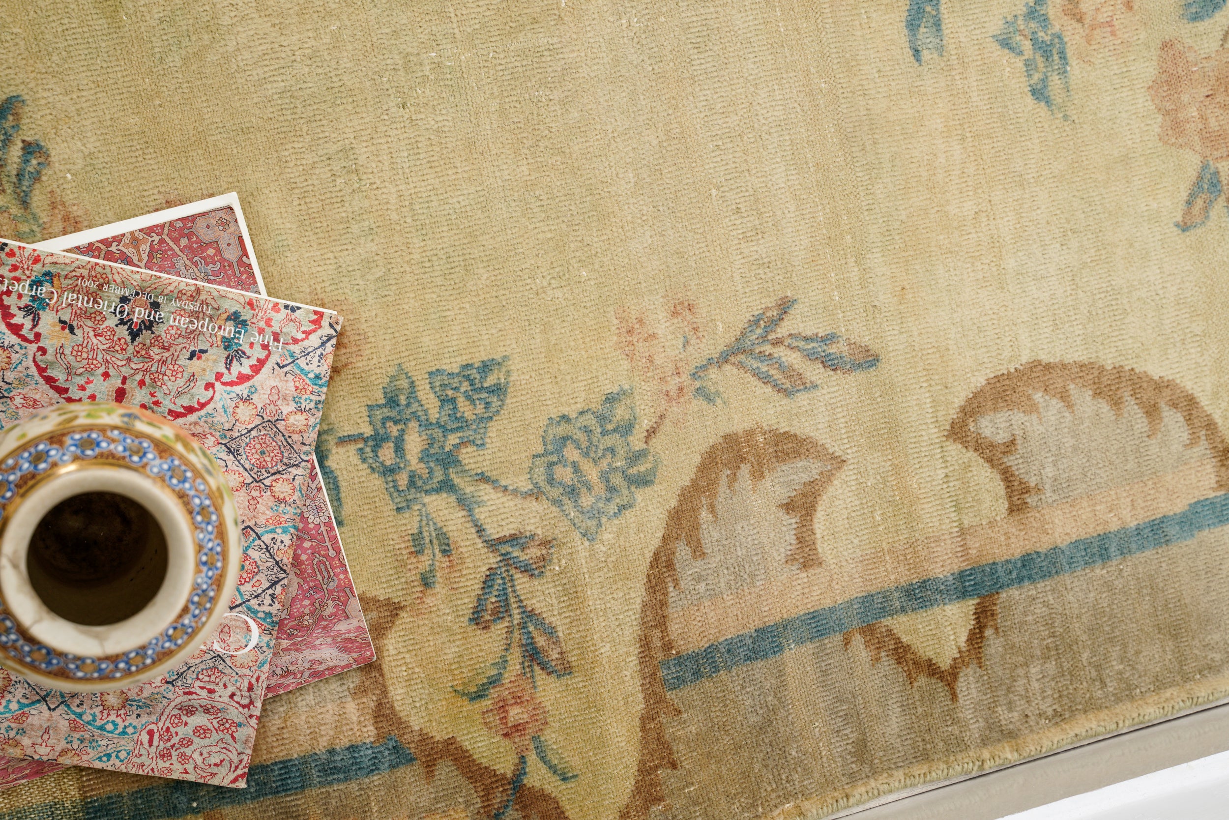 Vintage Pakistani Floral Rug 5' x 3'