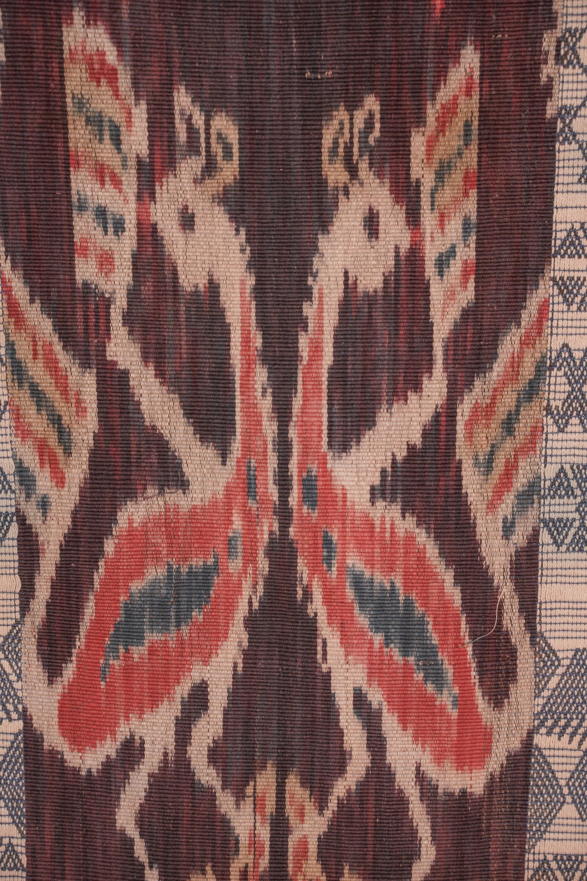 Antique Indonesian Sumba Ikat textile 7'1" x 2'