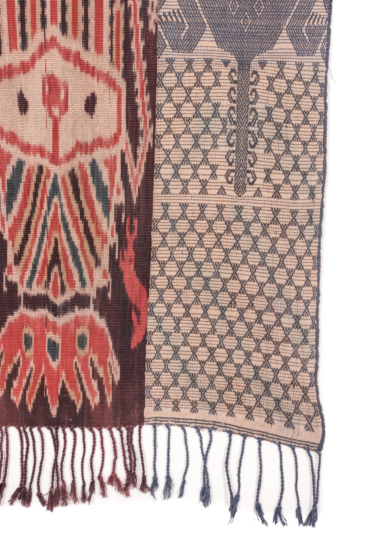 Antique Indonesian Sumba Ikat textile 7'1" x 2'