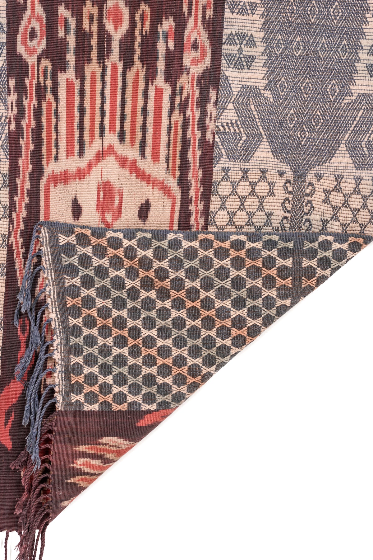 Antique Indonesian Sumba Ikat textile 7'1" x 2'