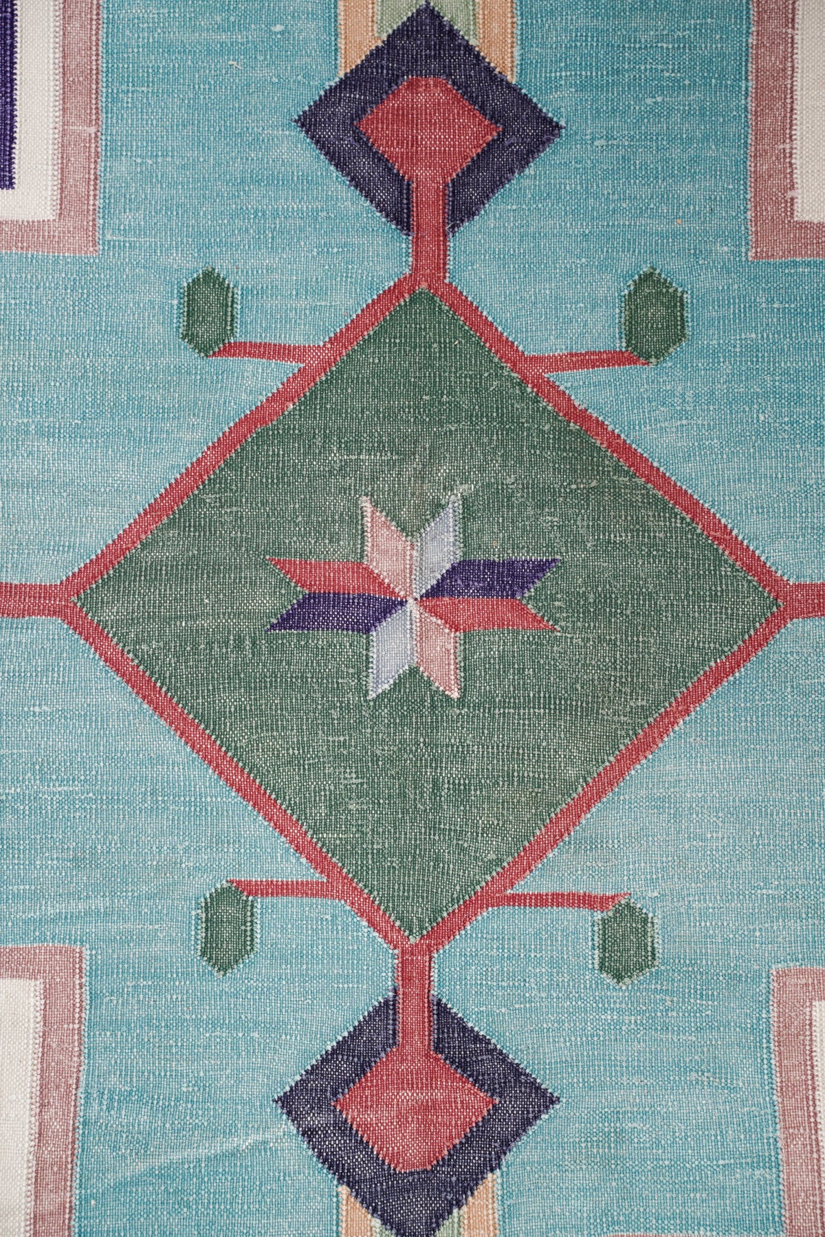 Vintage Indian Dhurrie 8'9" x 6'