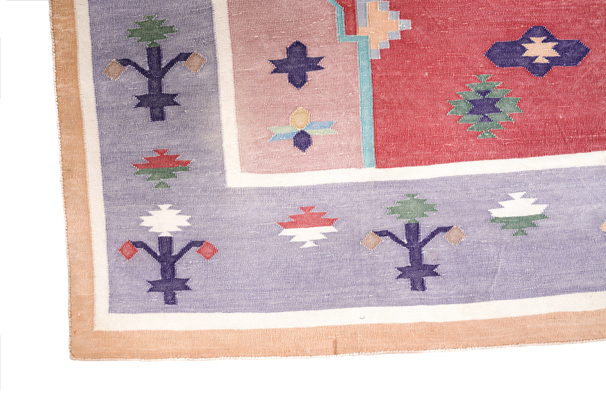 Vintage Indian Dhurrie 8'9" x 6'