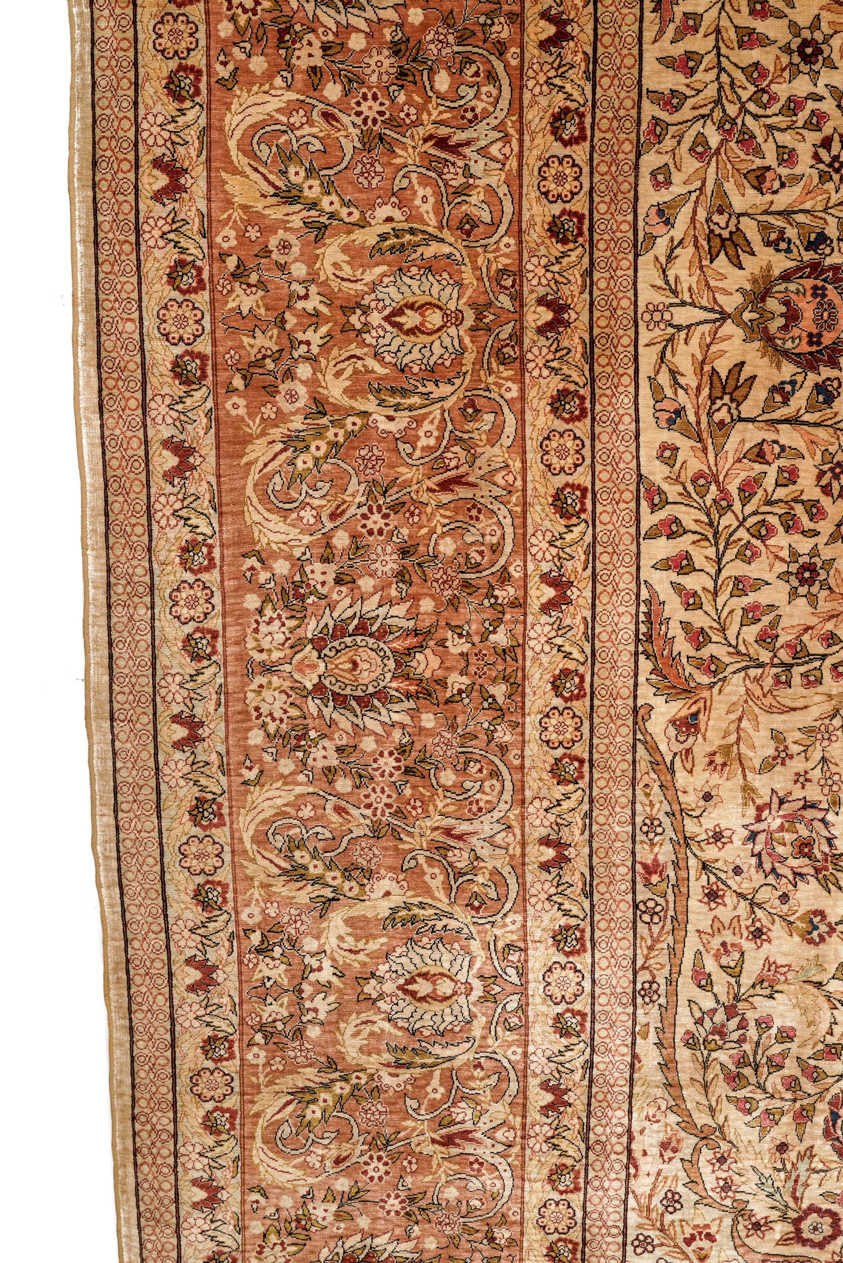 Vintage Turkish Silk Hereke Ozipek 10'6" x 6'6"