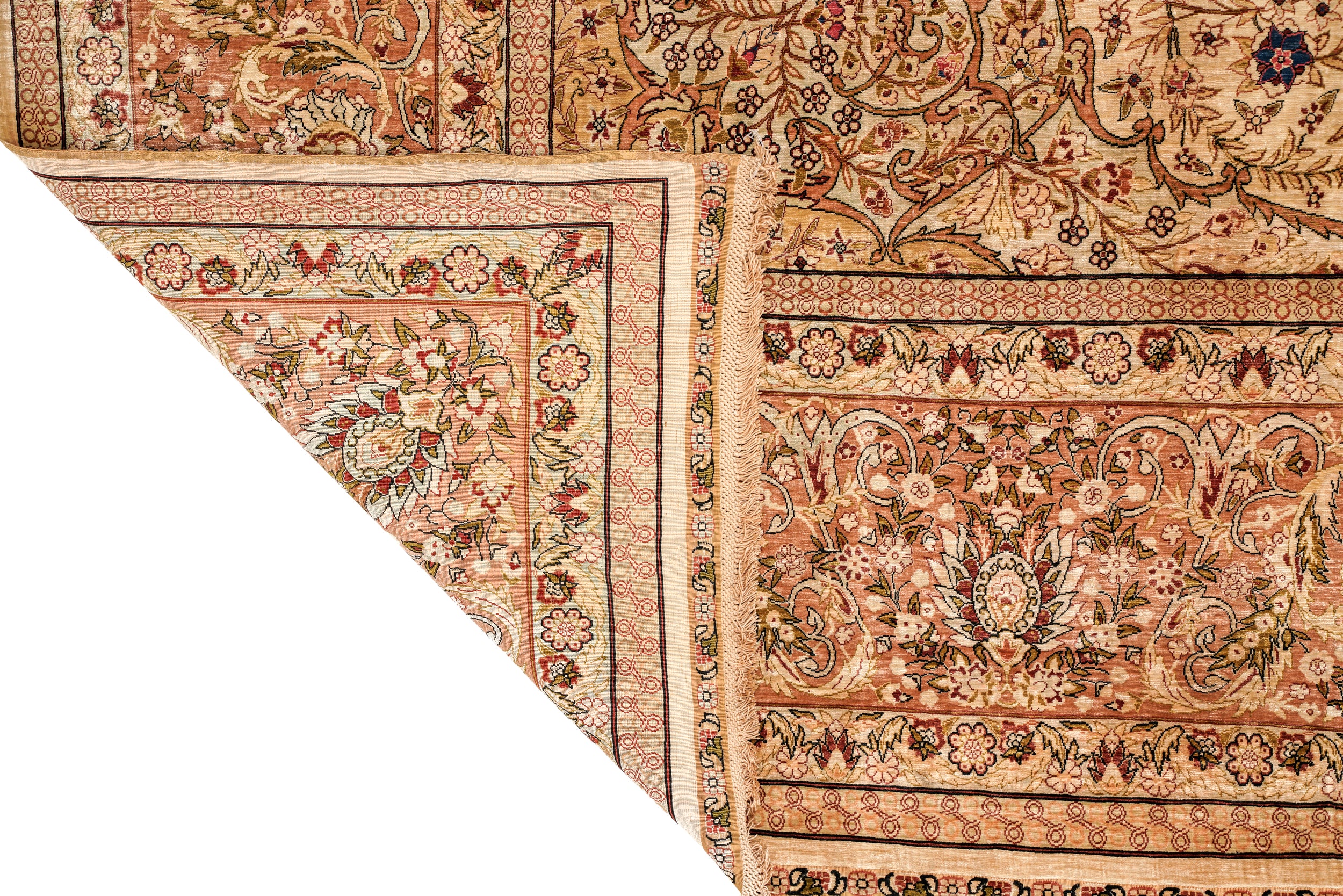 Vintage Turkish Silk Hereke Ozipek 10'6" x 6'6"