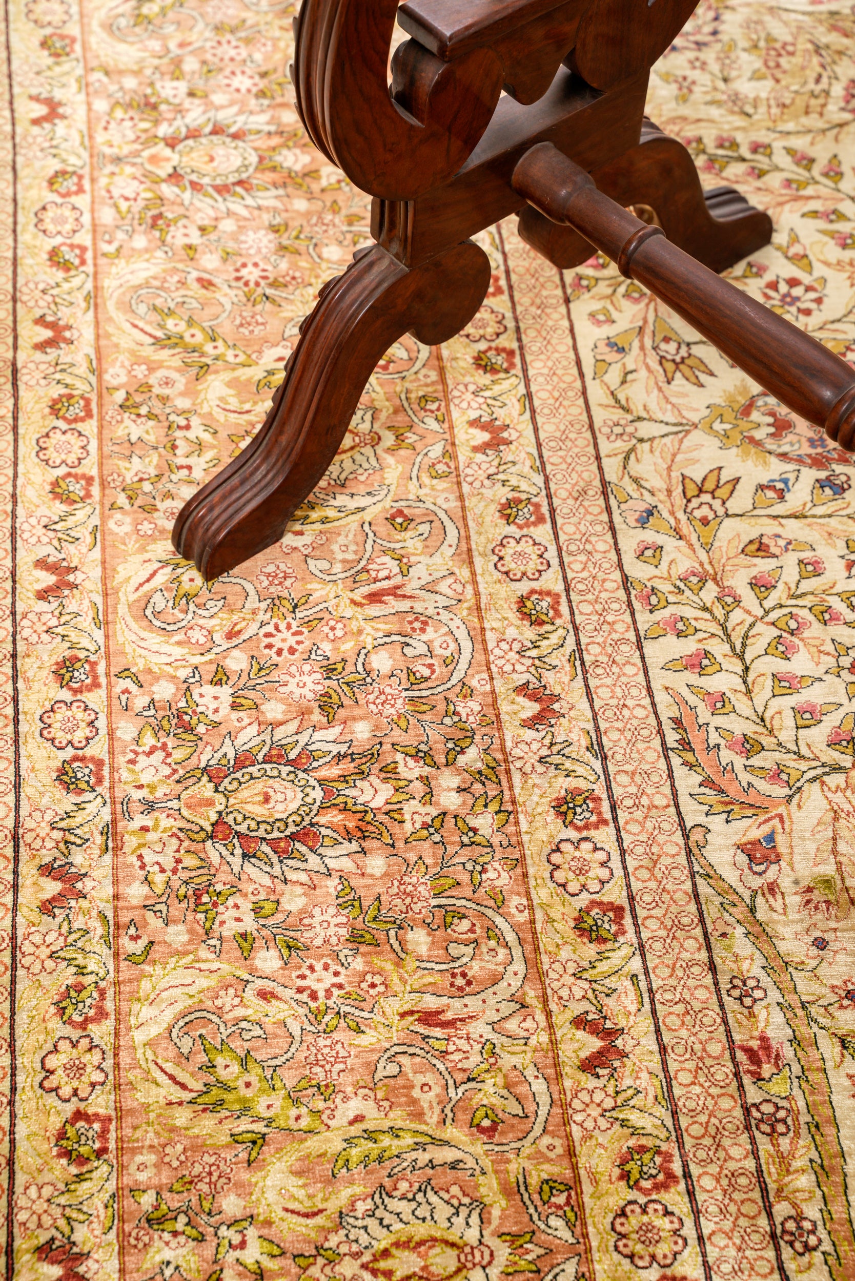 Vintage Turkish Silk Hereke Ozipek 10'6" x 6'6"