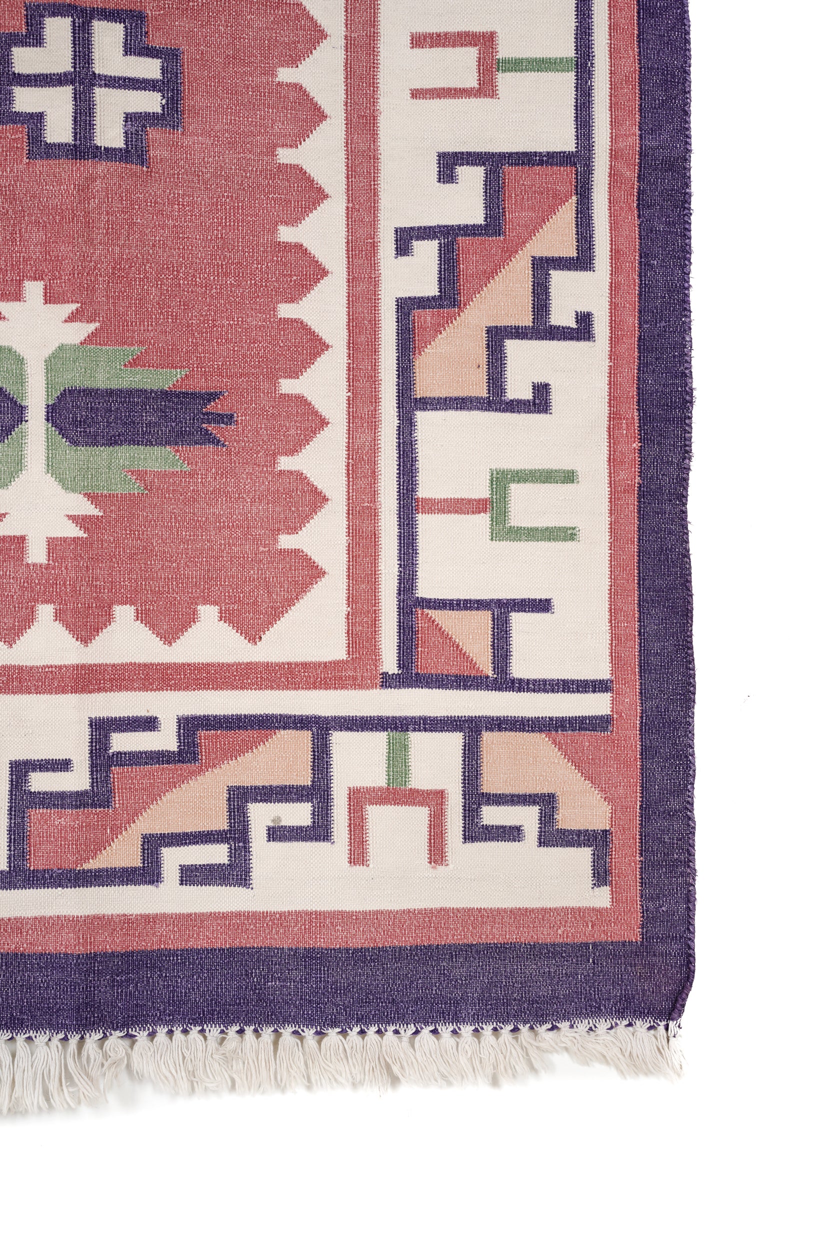 Vintage Indian Stonewashed Dari Kilim 7'7" x 5'2"