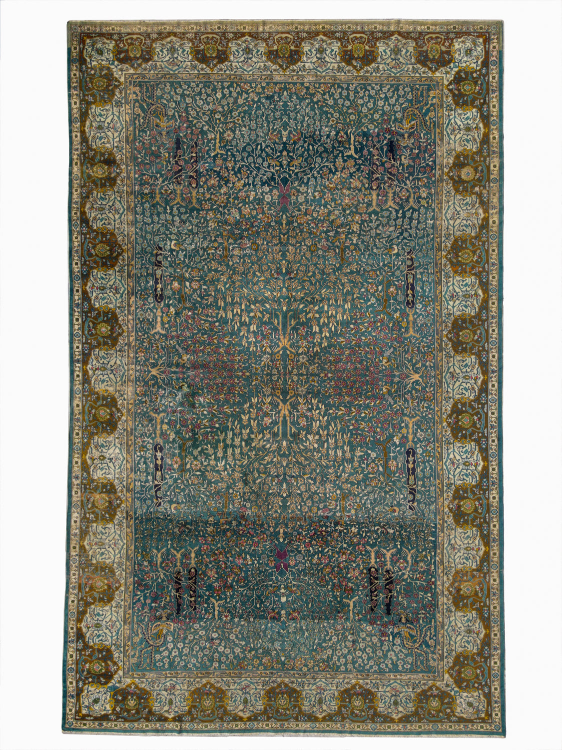 Antique Indian Agra Rug 19'6" x 12'1"