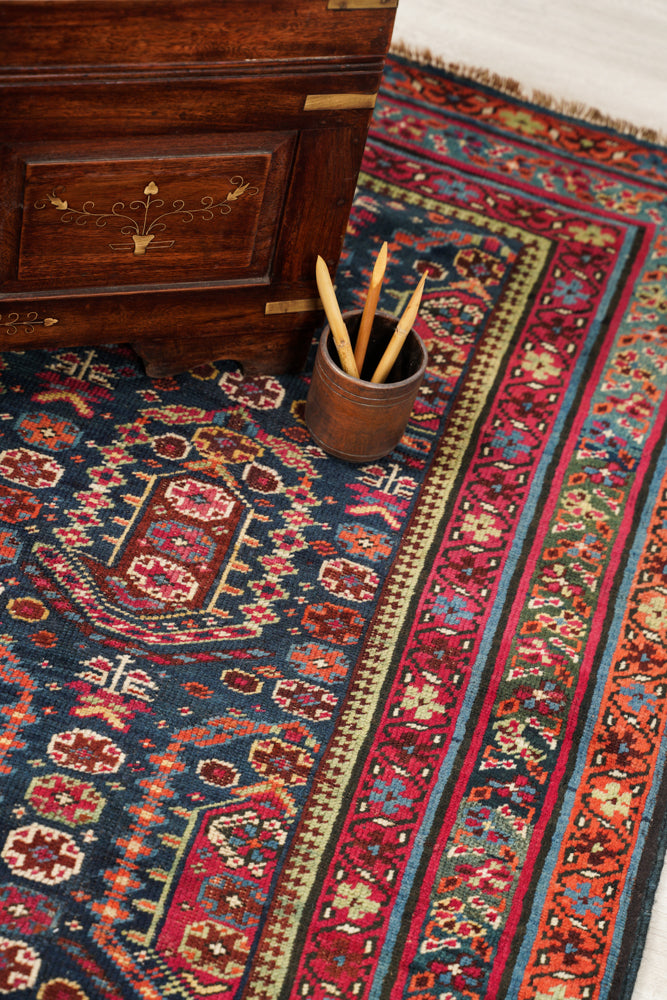 Antique Caucasian Shirvan Hallway Rug 13'6" x 3'4"