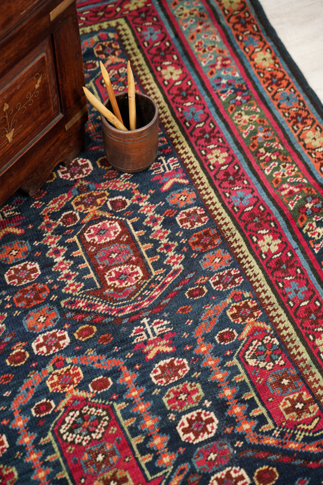 Antique Caucasian Shirvan Hallway Rug 13'6" x 3'4"
