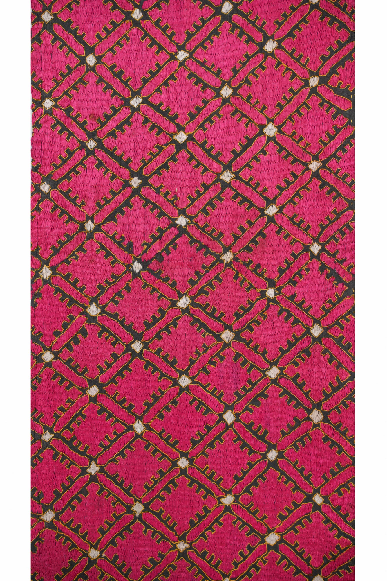 Vintage Silk Swati Textile Hand Embroidery 5'10" x 1'1"