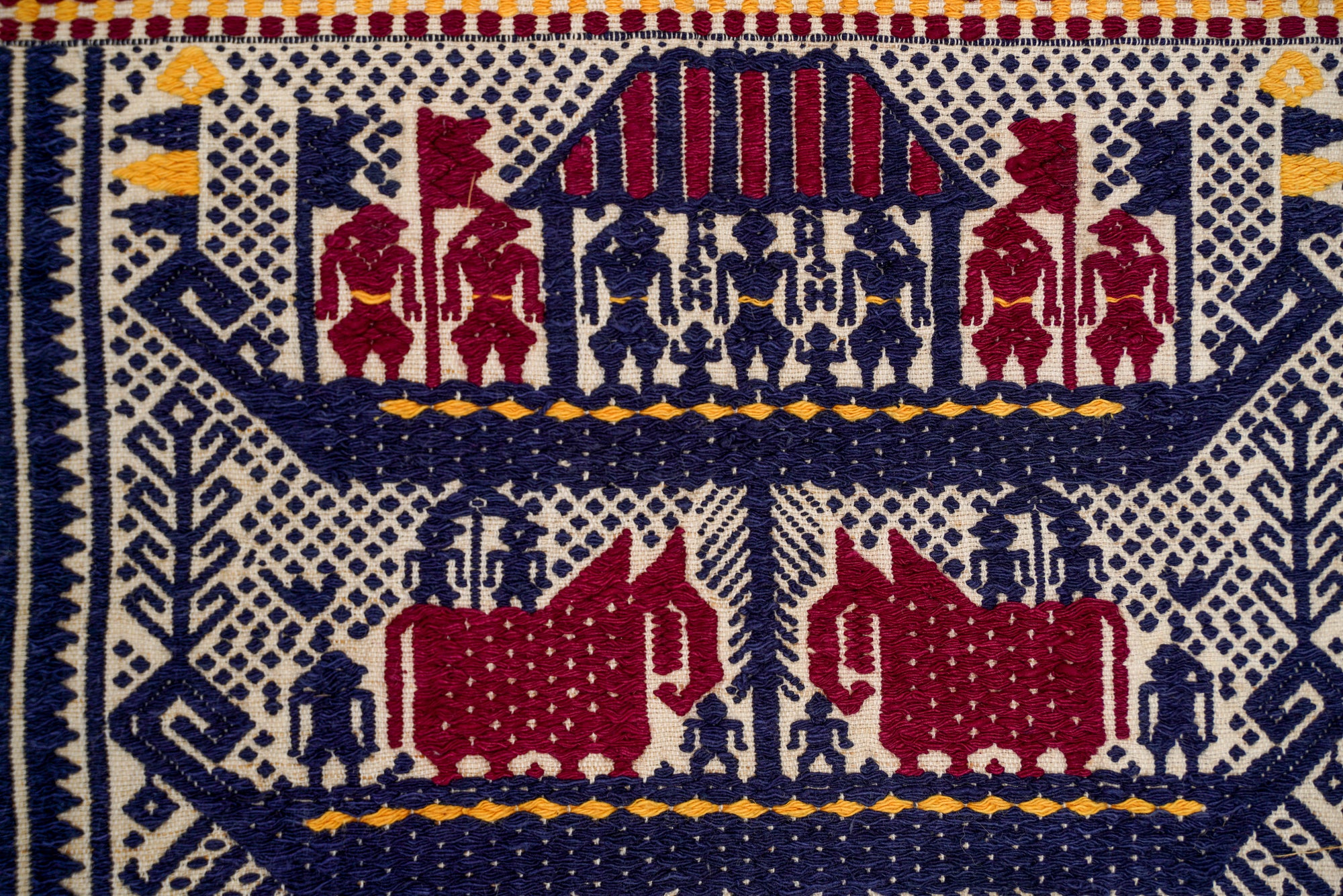 Vintage Indonesian Tampan Textile 1'5" x 1'1"