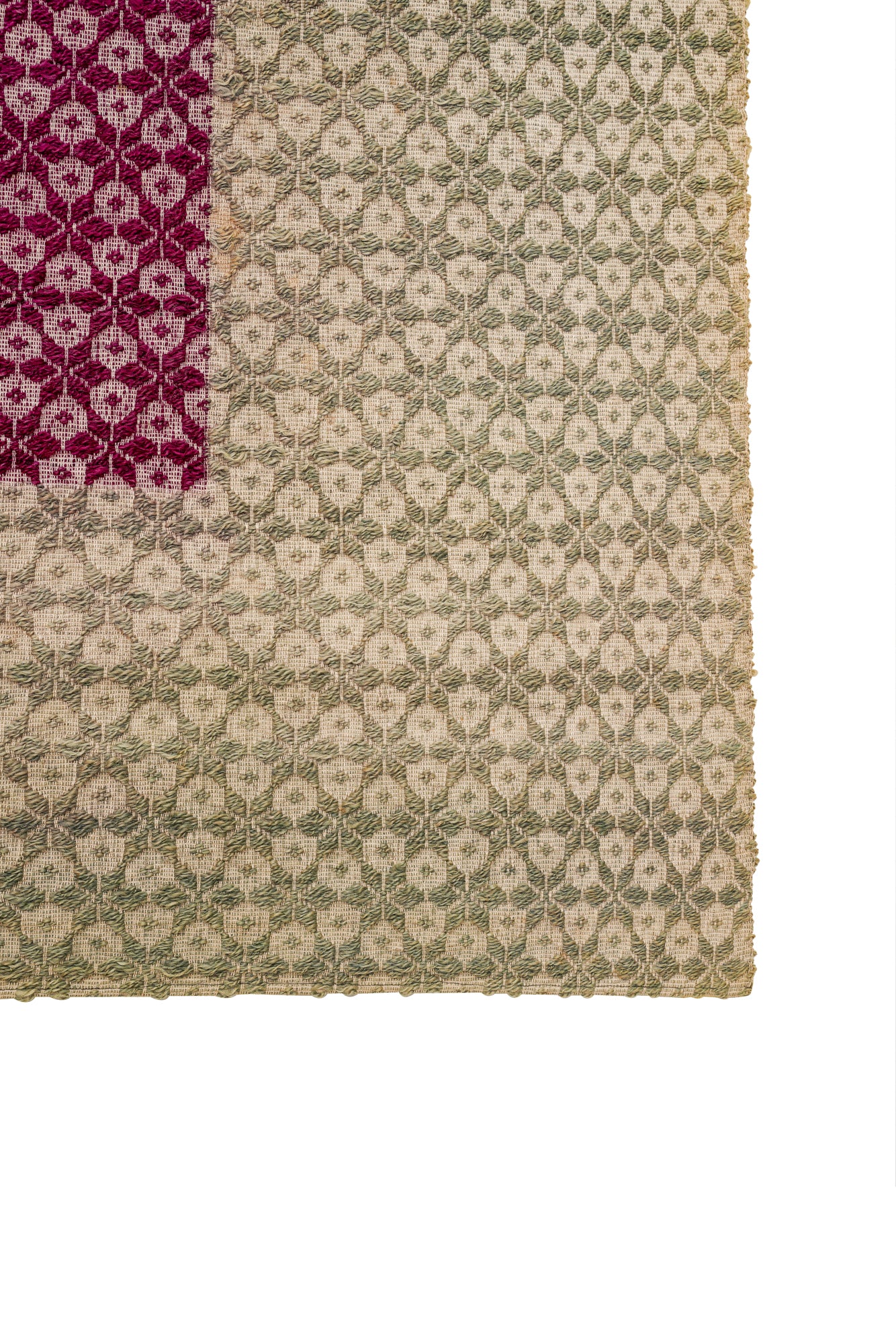 Antique Scandinavian Loom Textile 7'1" x 5'