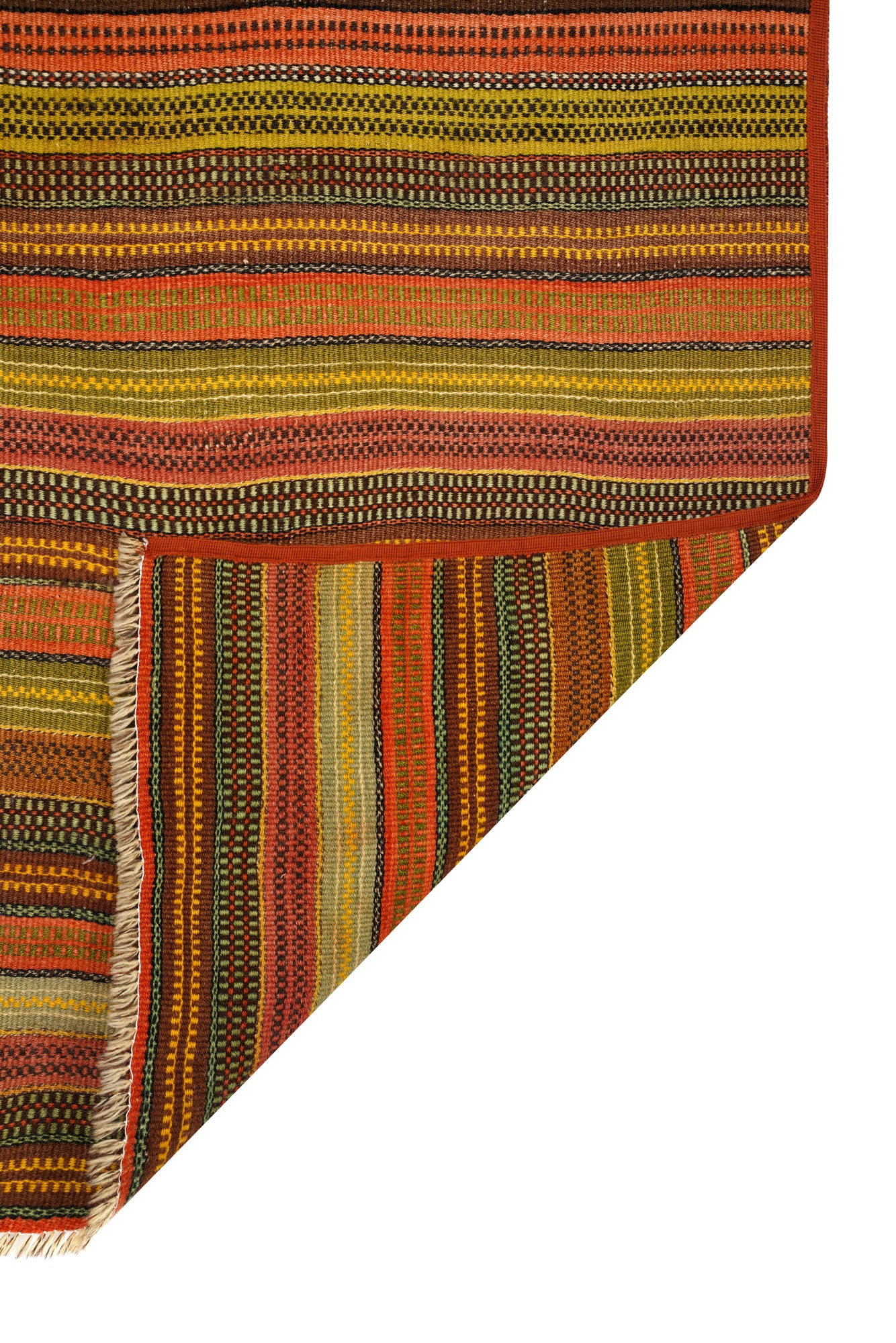 Antique Norwegian Krokbragd Coverlet Textile 6'9" x 3'1"
