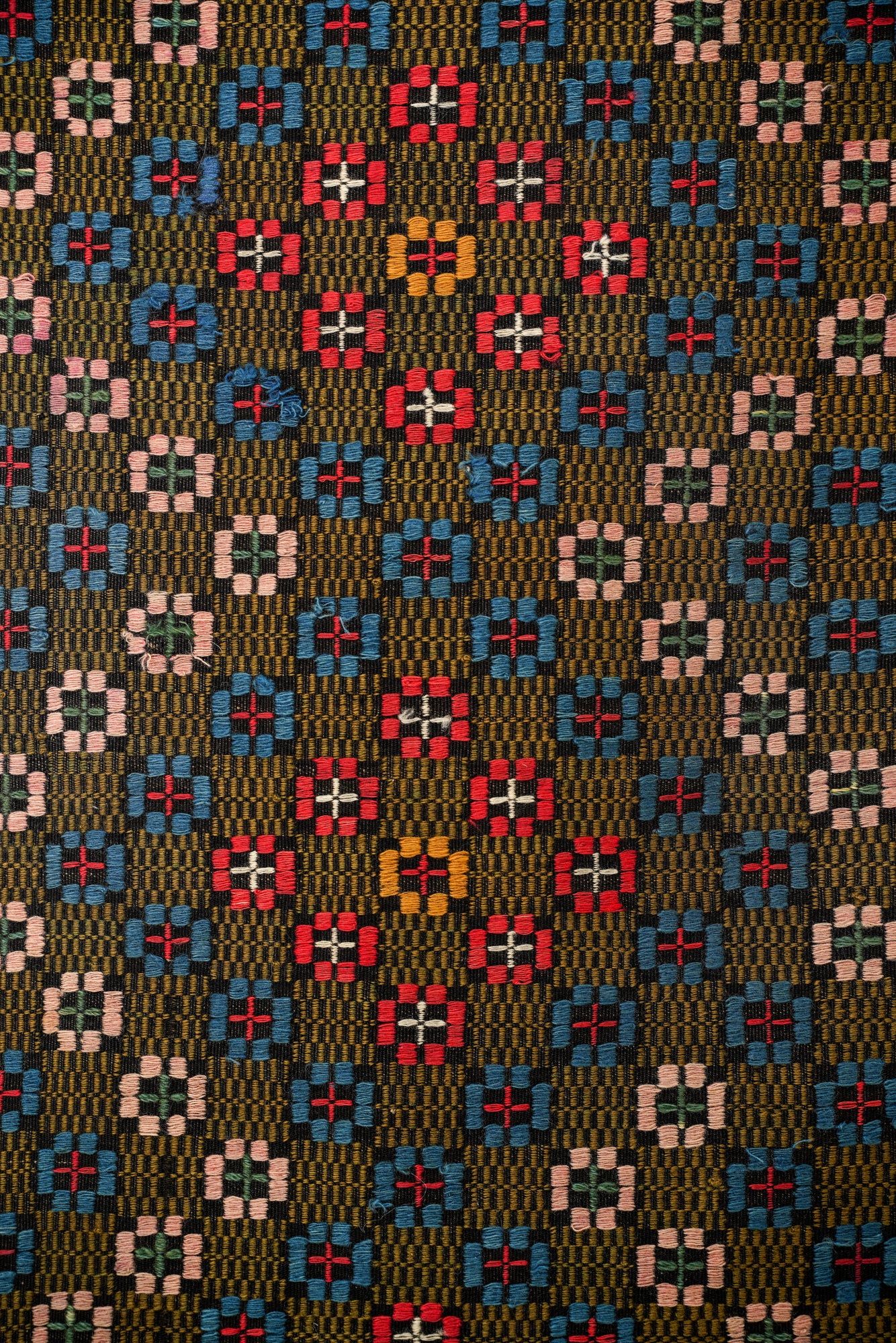 Antique Scandinavian Embroidery 5'6" x 2'