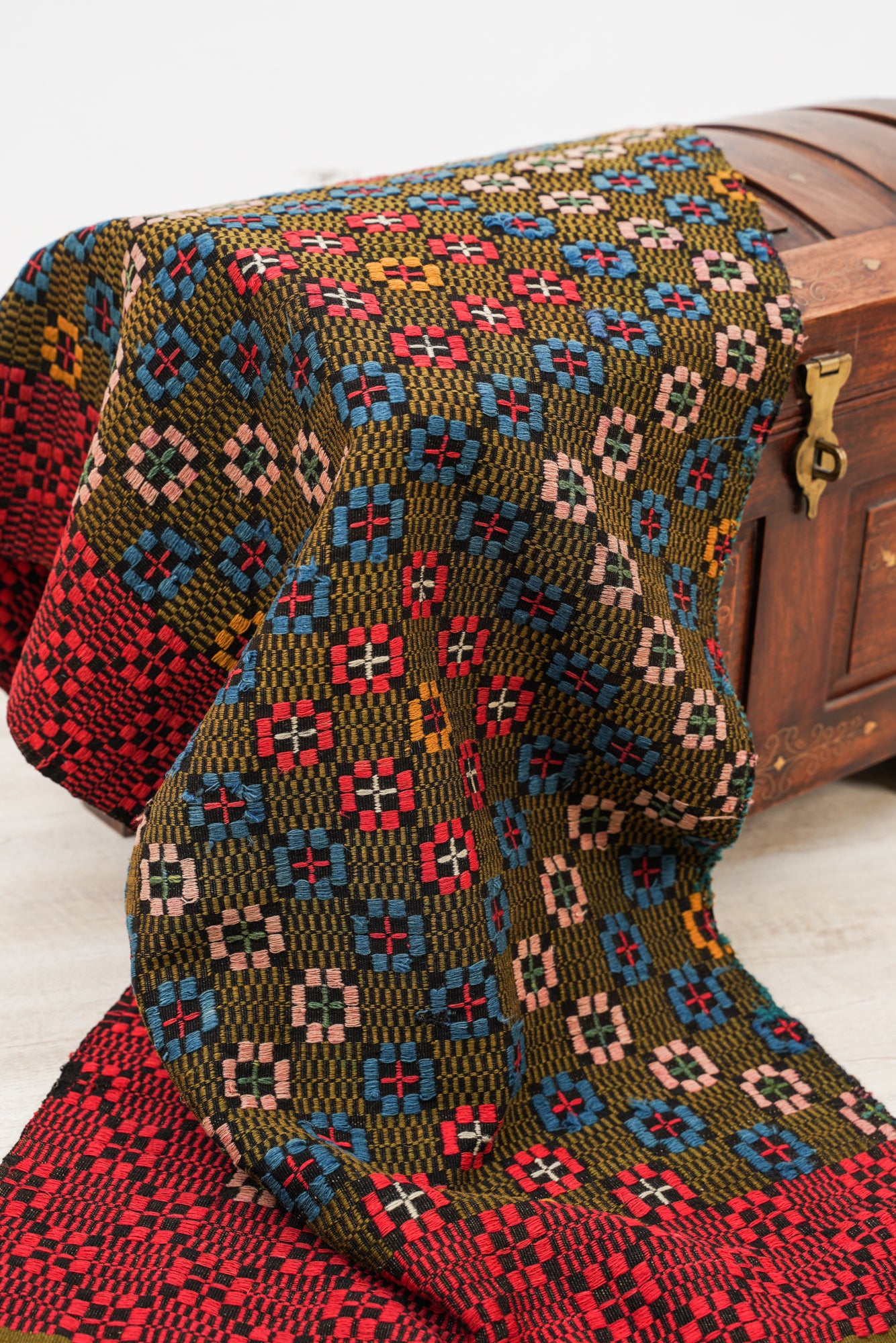 Antique Scandinavian Embroidery 5'6" x 2'