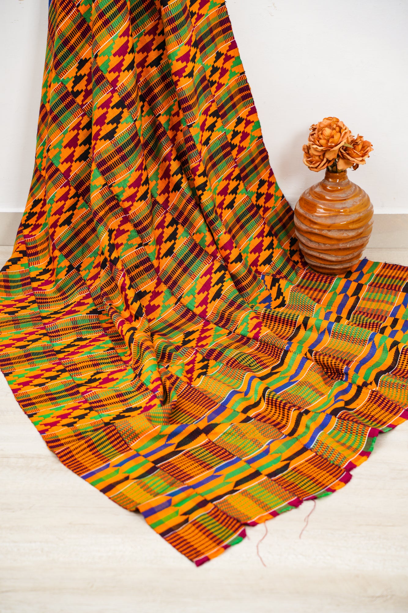 Vintage African Kente Textile 5'3" x 3'6"