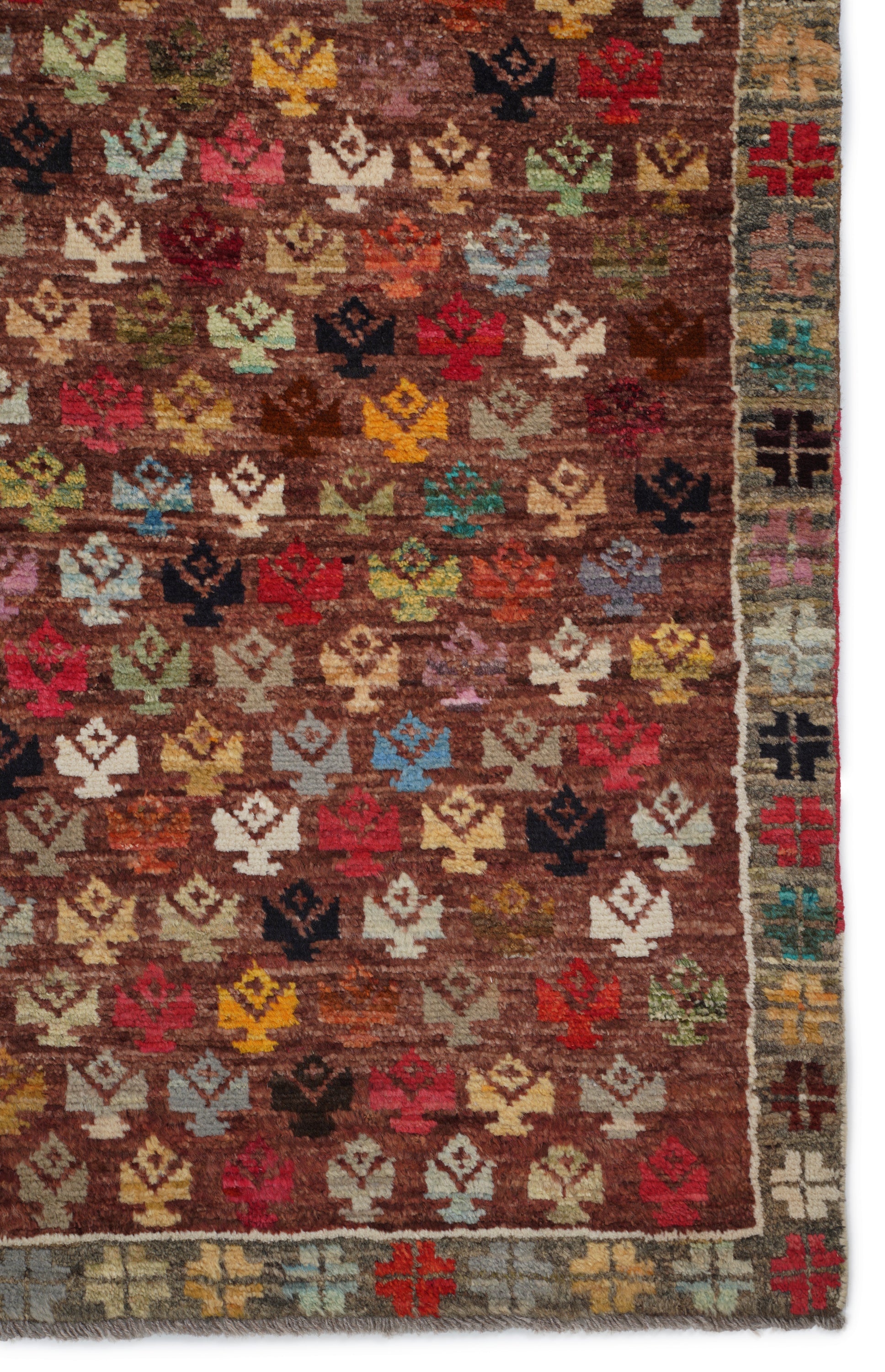 Vintage Afghan Tribal Rug 4'5" x 2'9"