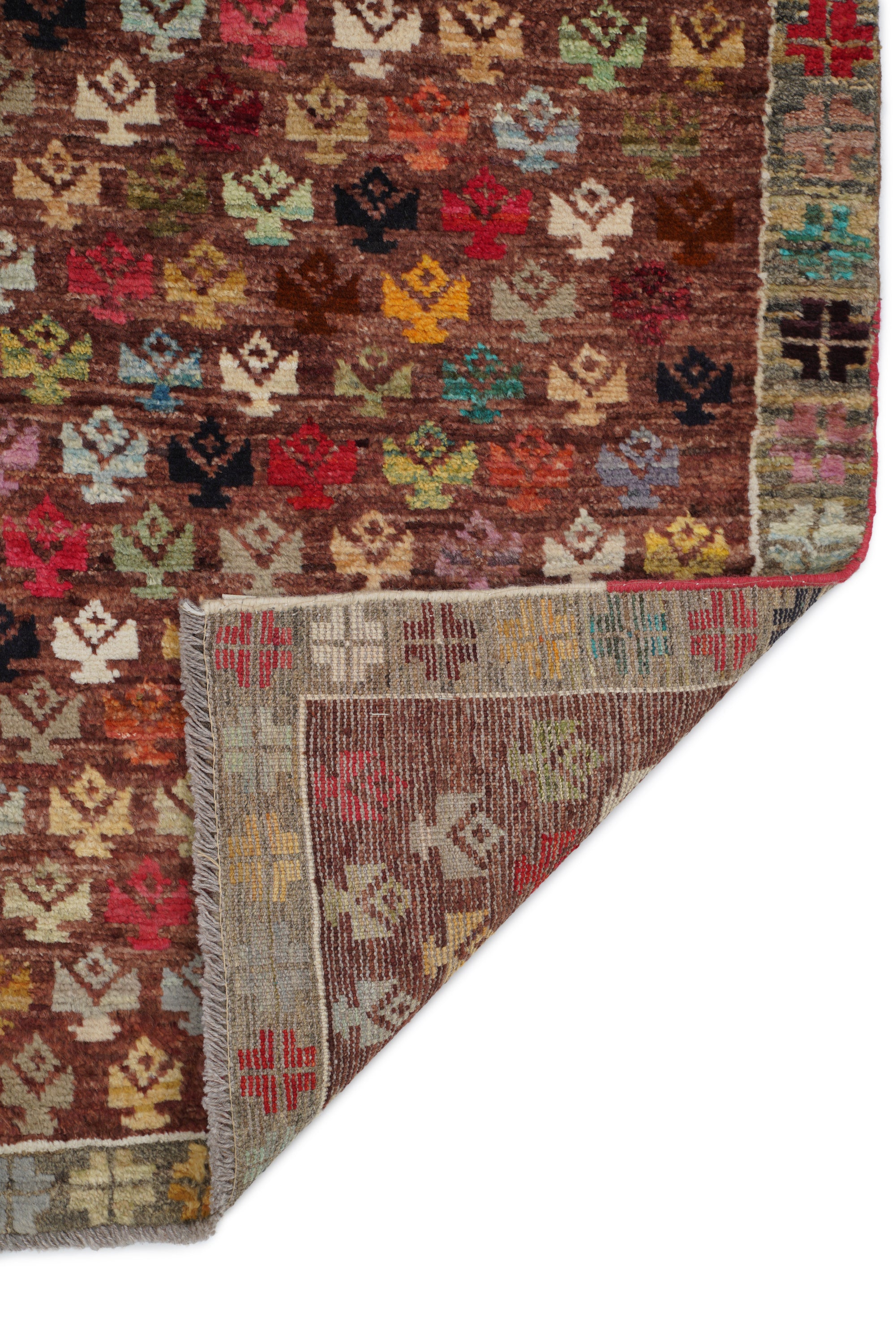 Vintage Afghan Tribal Rug 4'5" x 2'9"