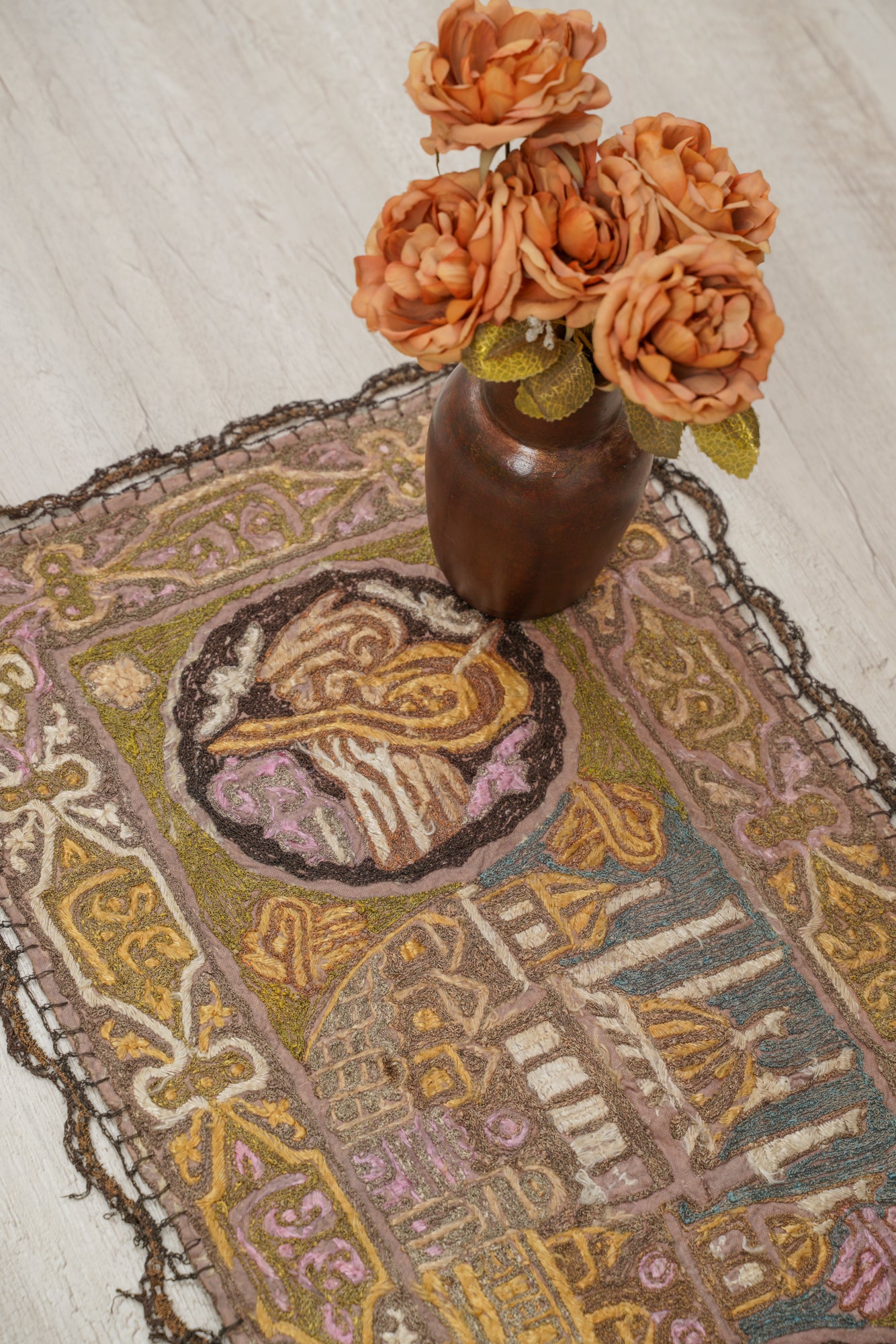 Antique Ottoman Embroidery 2'1" x 1'2"