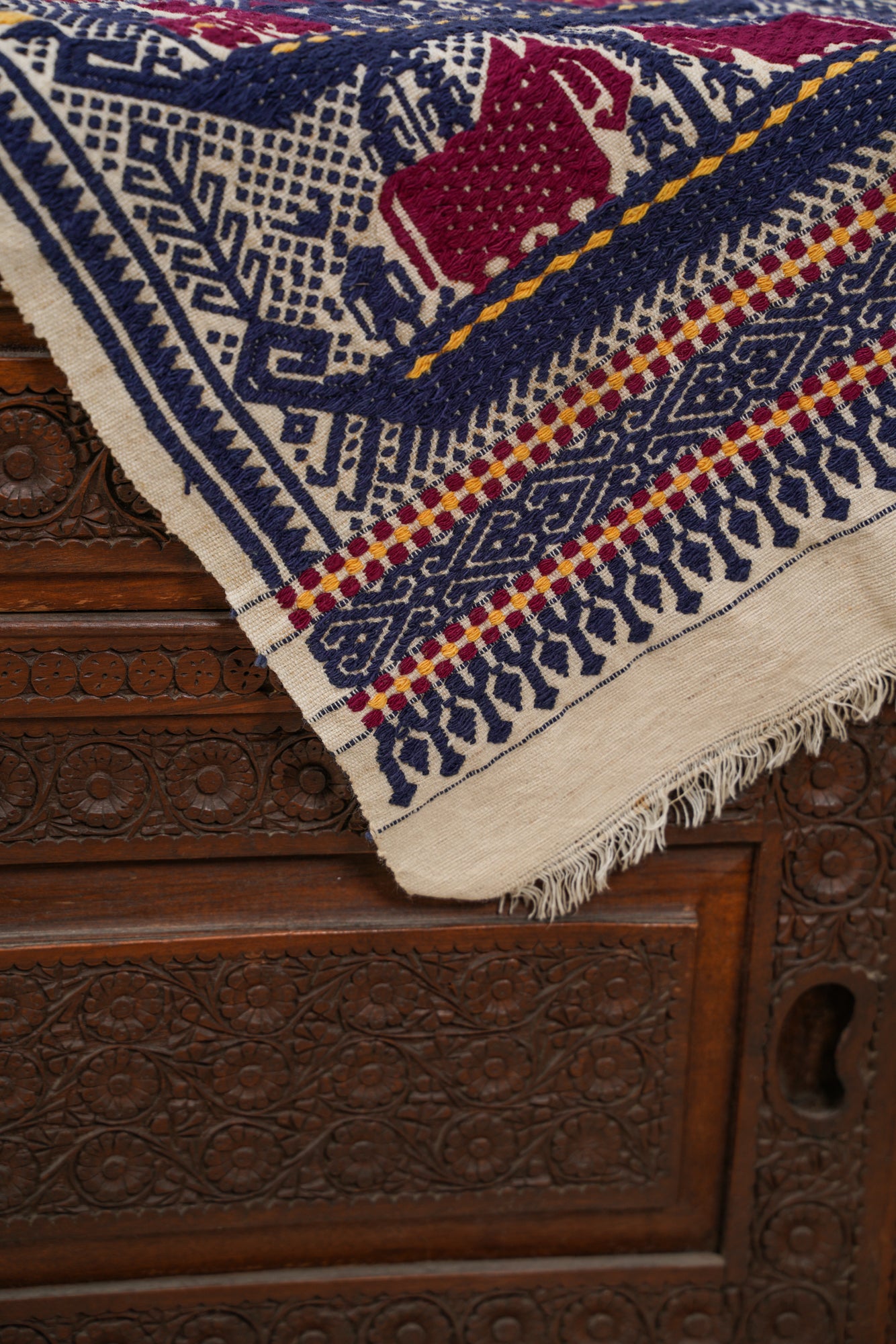Vintage Indonesian Tampan Textile 1'5" x 1'1"
