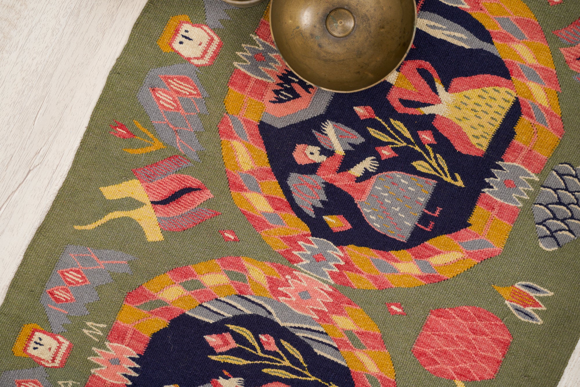 Antique Scandinavian Tapestry (The Annunciation) 3'3" x 1'6"